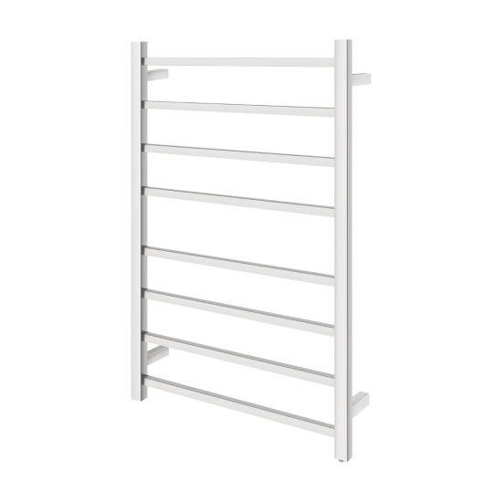 Square Chrome Electric Heated Towel Rack 8 Bars - Living and Bathroom