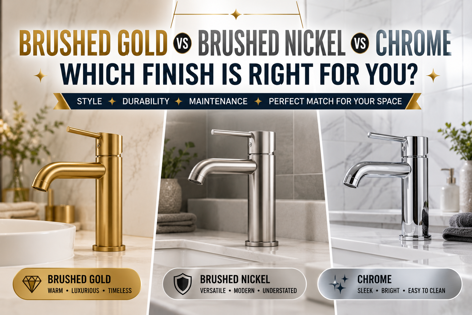 Brushed Gold vs Brushed Nickel vs Chrome: Which Finish Is Right for You?