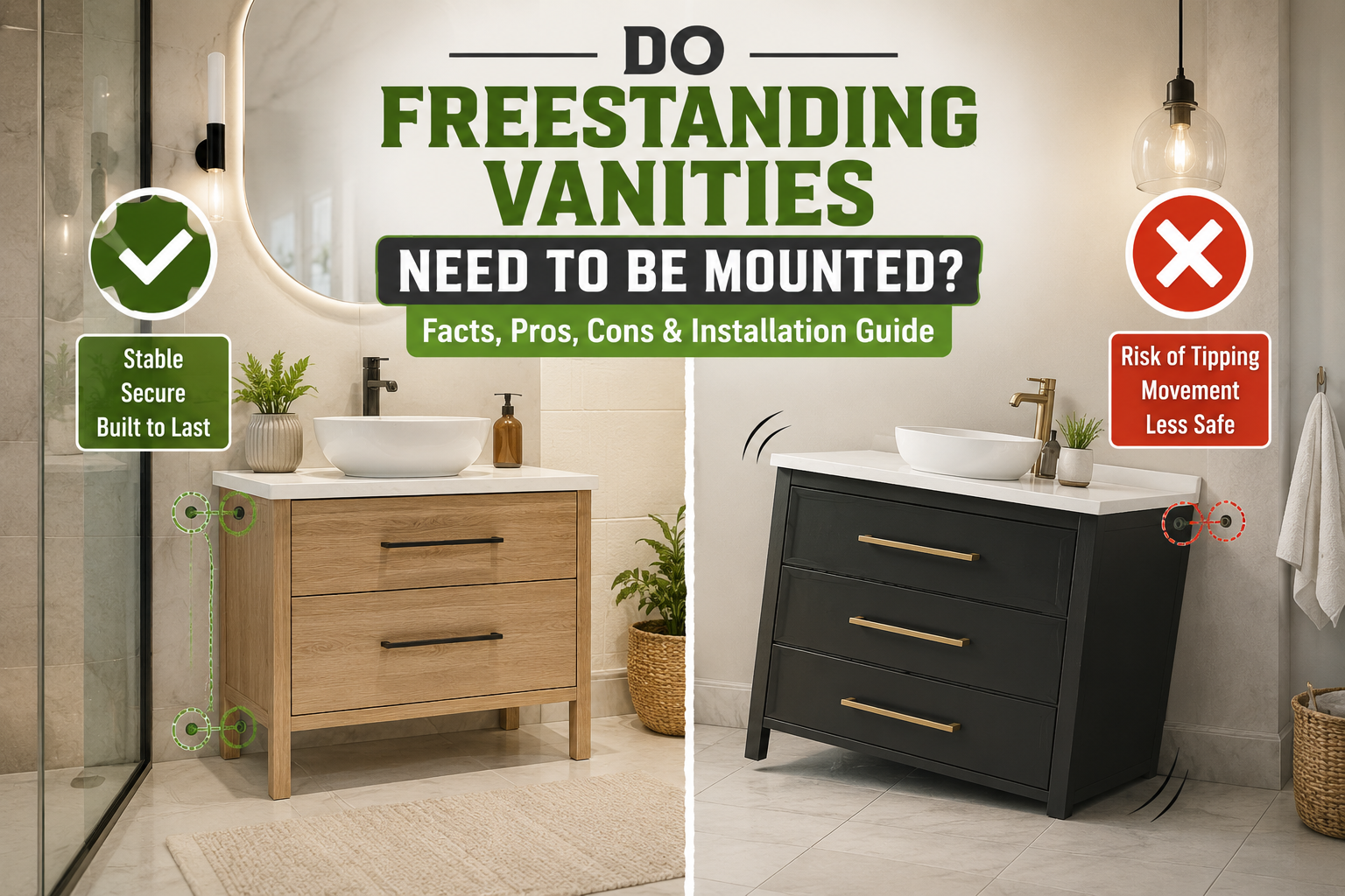 Do Freestanding Vanities Need to Be Mounted?