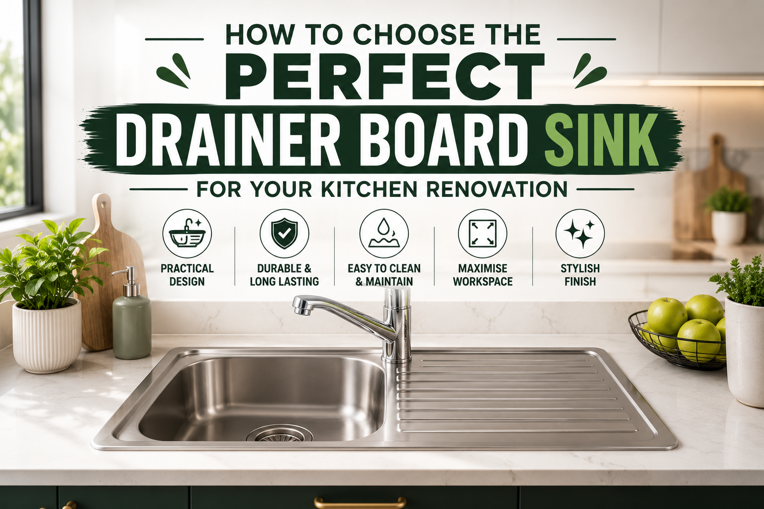 How to Choose the Perfect Drainer Board Sink for Your Kitchen Renovation
