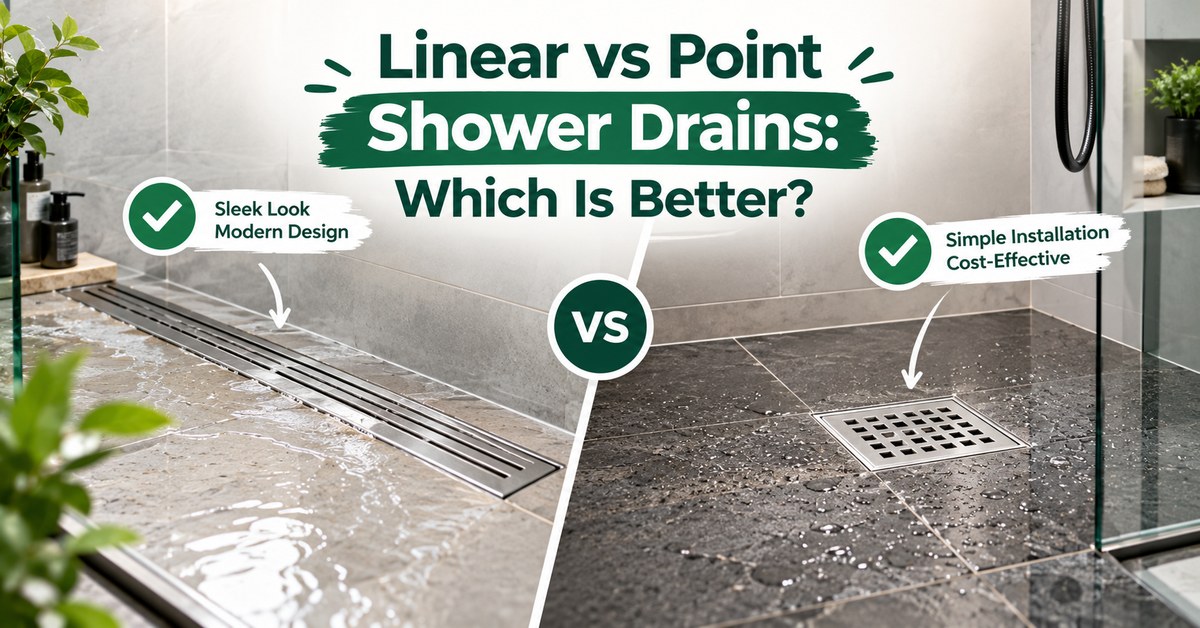 Linear vs Point Shower Drains: Which Is Better?