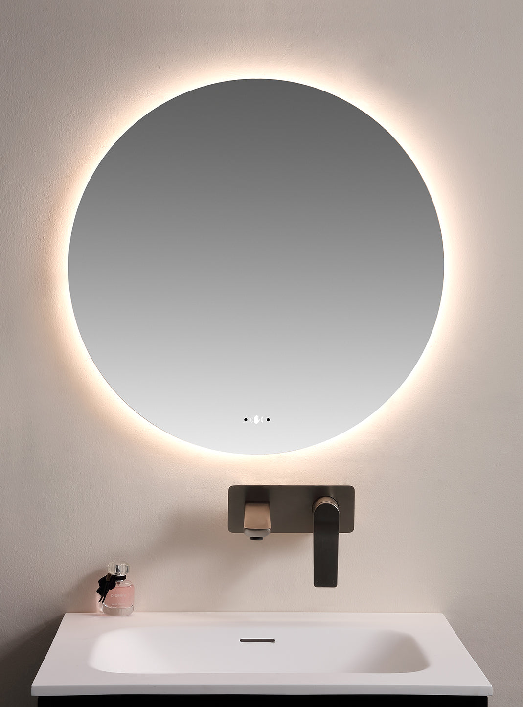 Luna Round Frameless Backlit LED Mirror