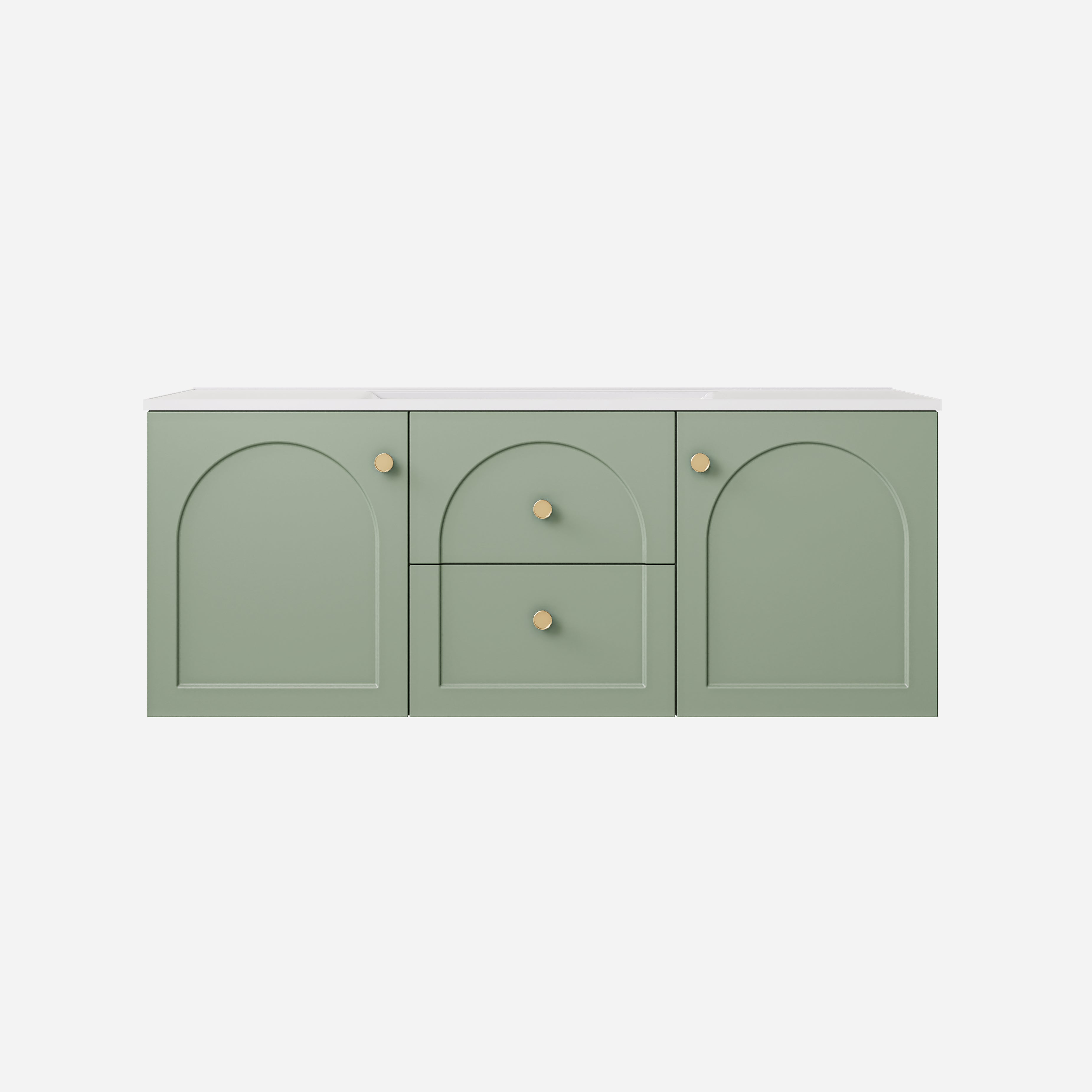 Chester Federation Wall Hung PVC Cabinet Olive Green