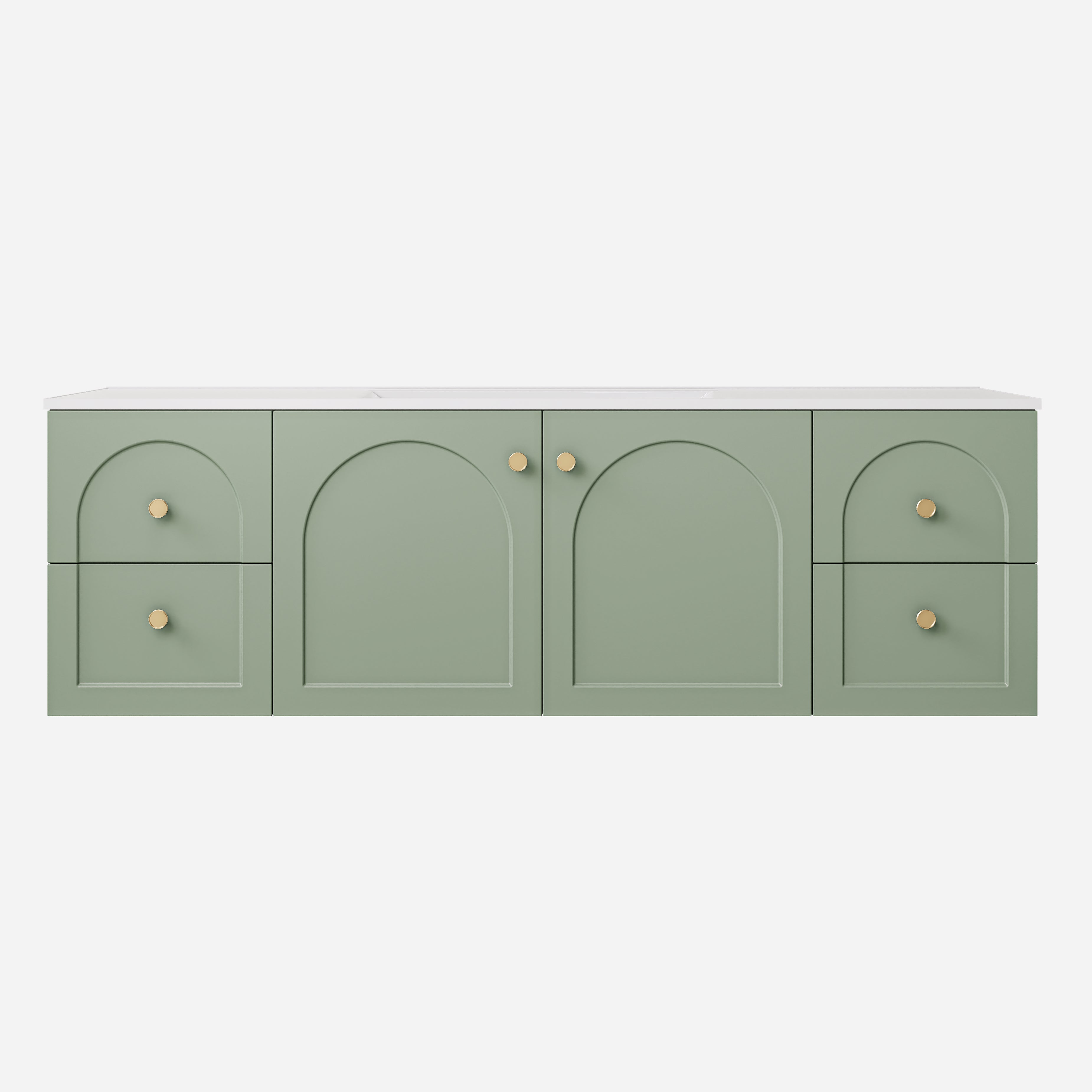 Chester Federation Wall Hung PVC Cabinet Olive Green
