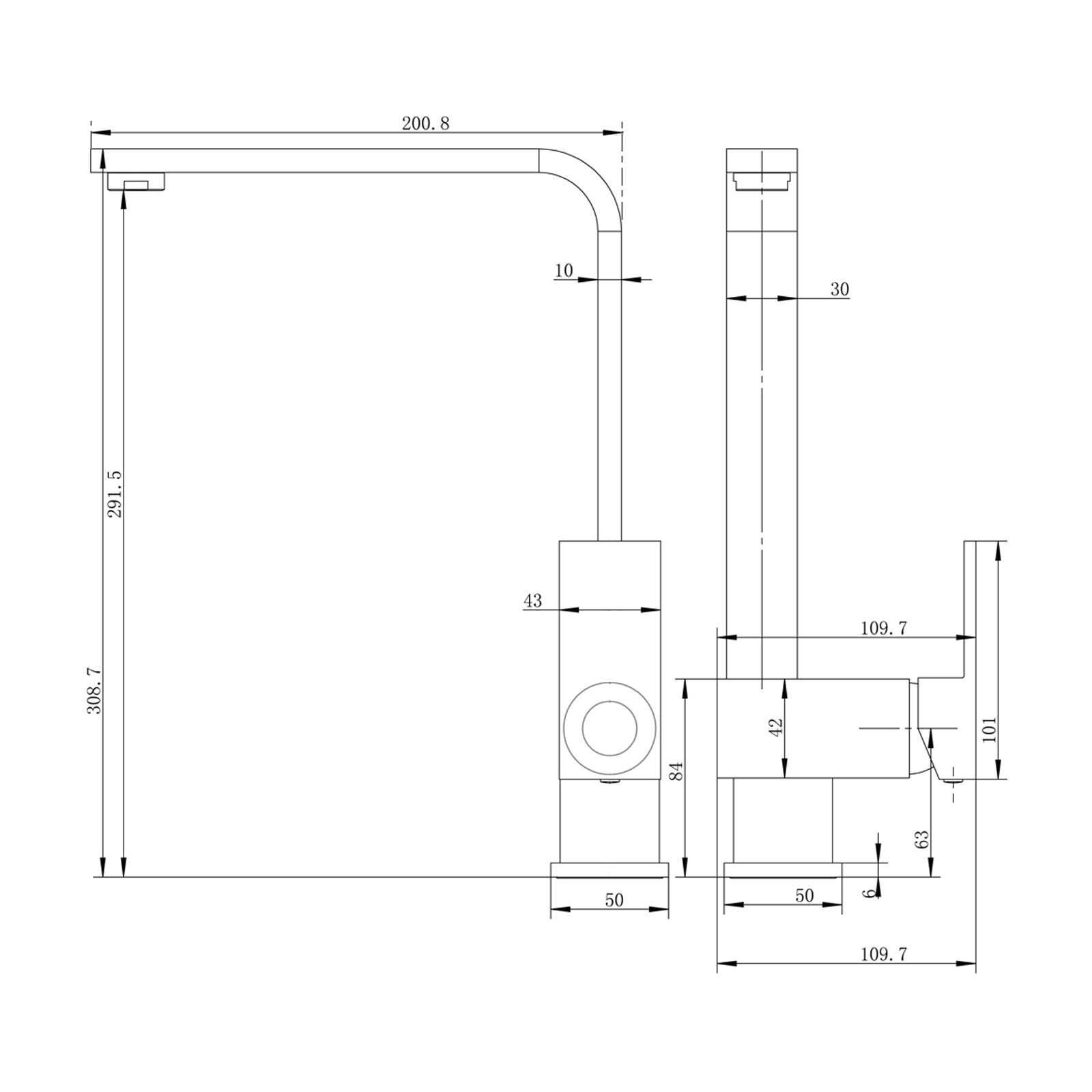 Black Kitchen Mixer
