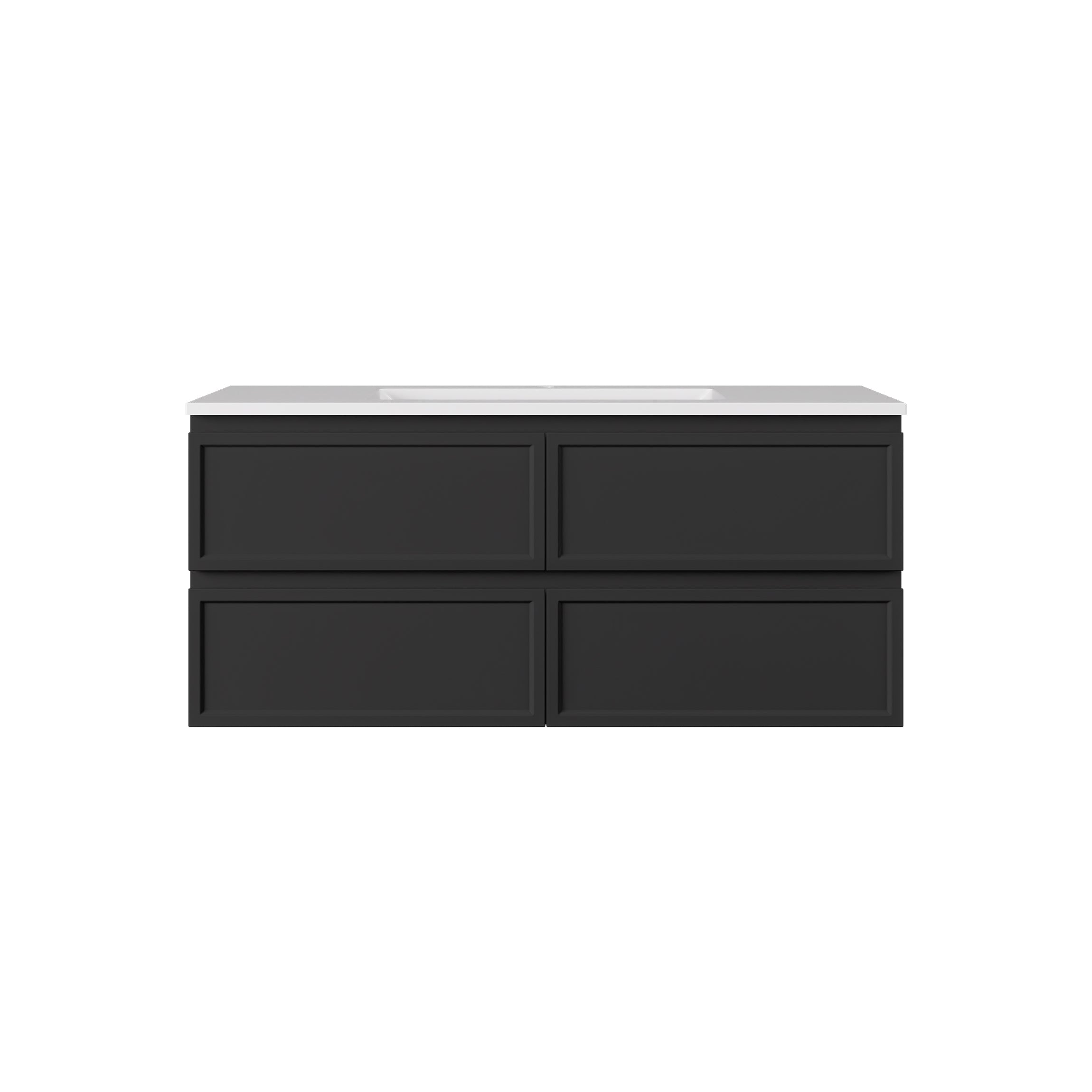 Hamilton Federation Prime Wall Hung PVC Cabinet Matte Black