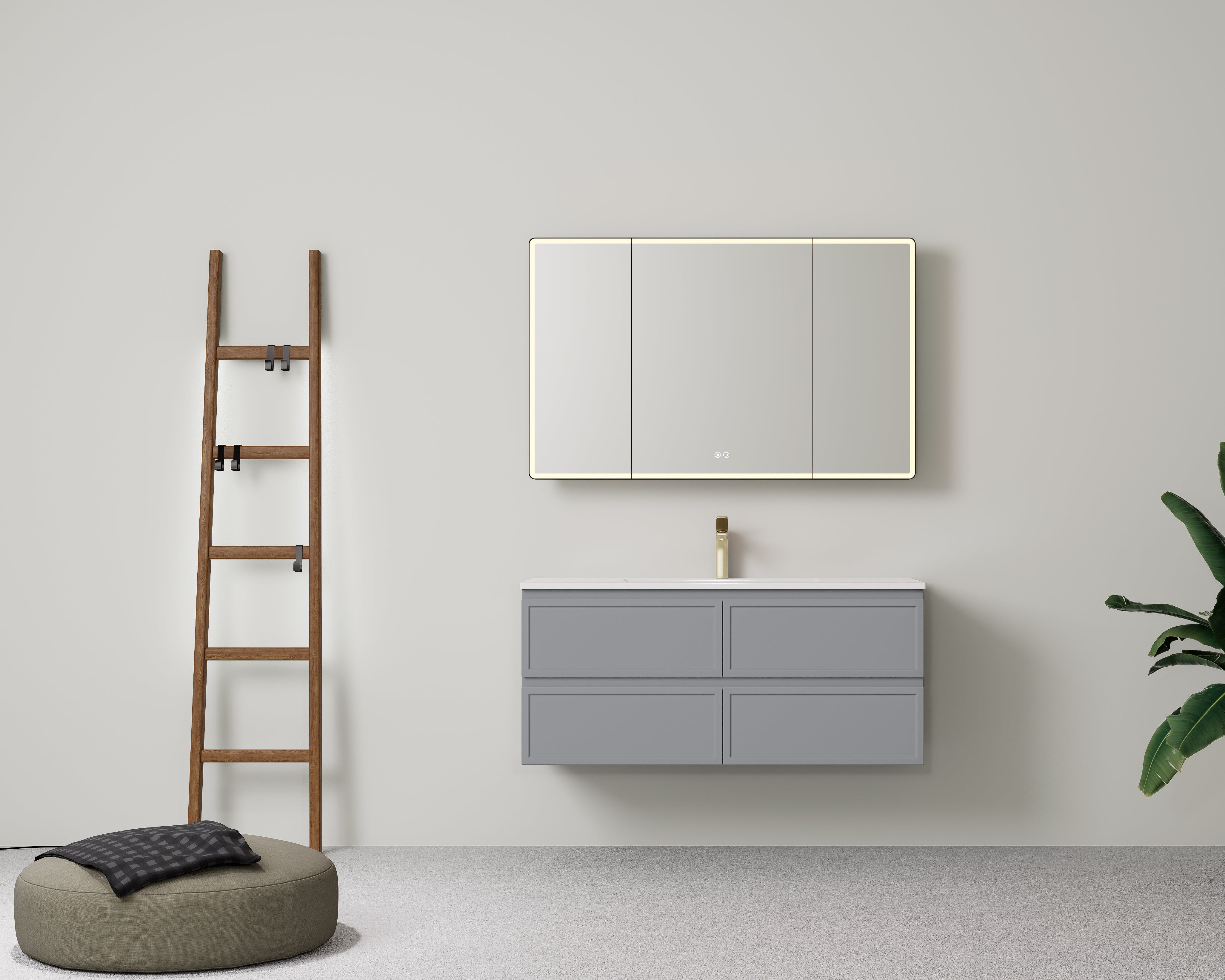 Hamilton Federation Prime Wall Hung PVC Cabinet Matte Grey