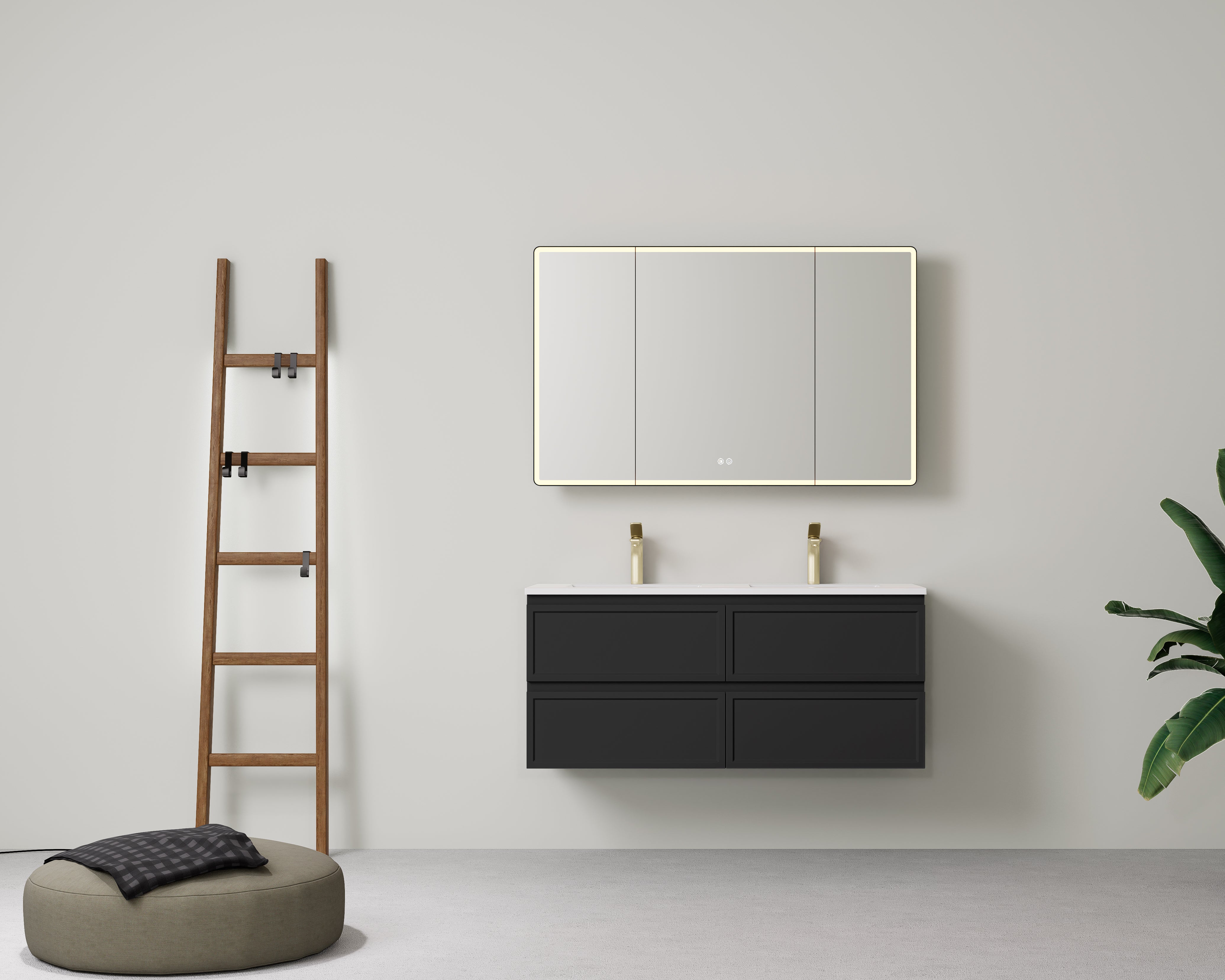 Hamilton Federation Prime Wall Hung PVC Cabinet Matte Black