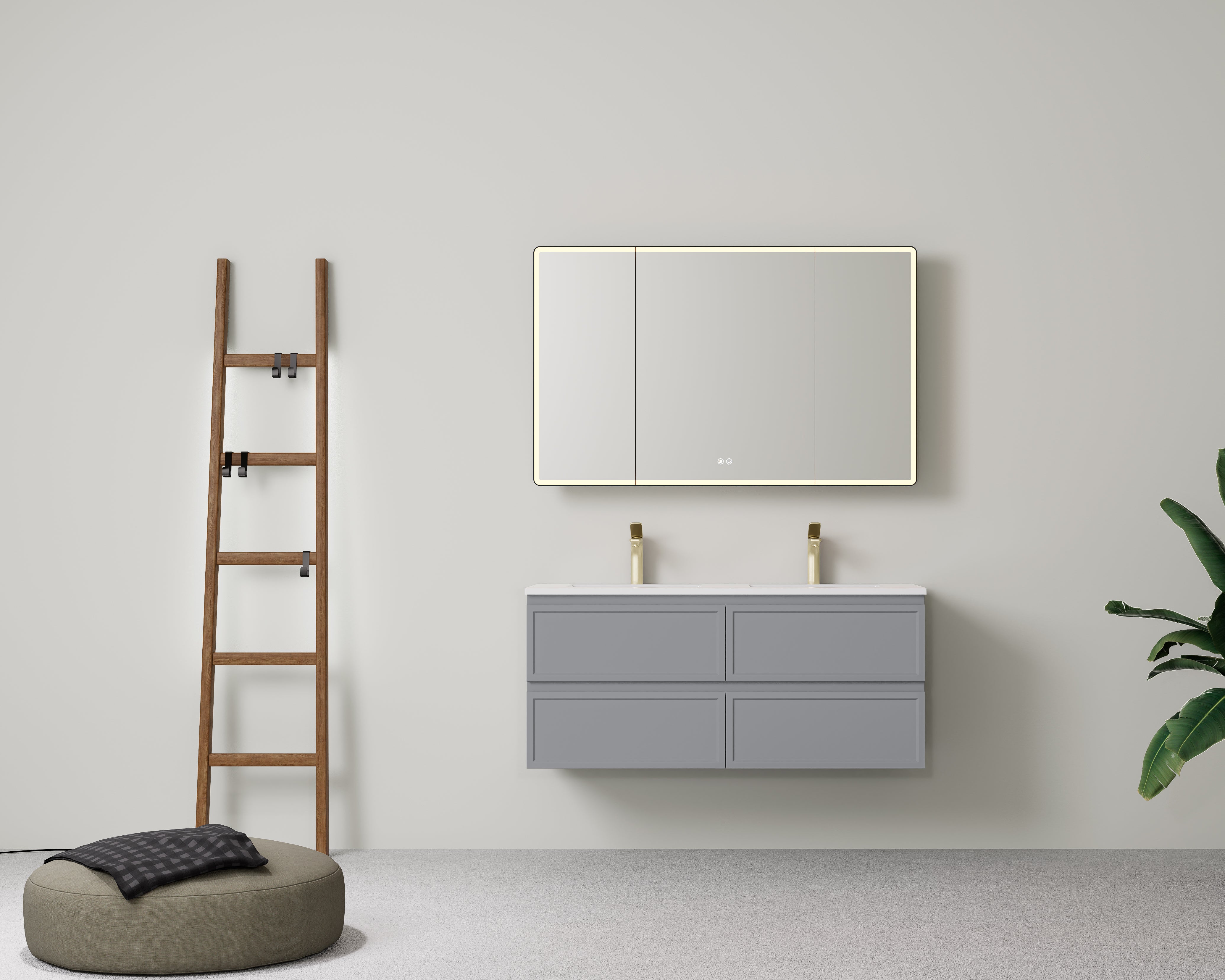 Hamilton Federation Prime Wall Hung PVC Cabinet Matte Grey