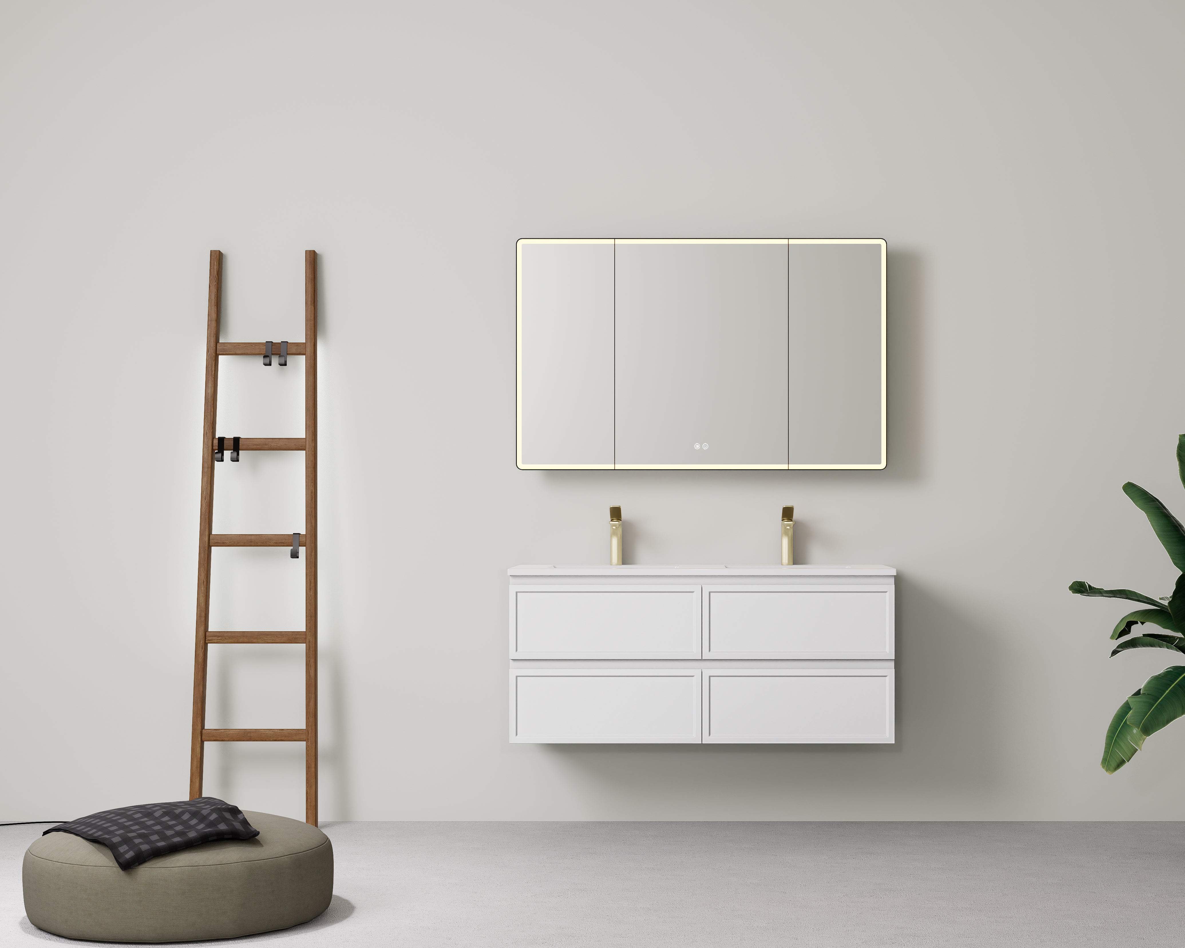 Hamilton Federation Prime Wall Hung PVC Cabinet Matte White