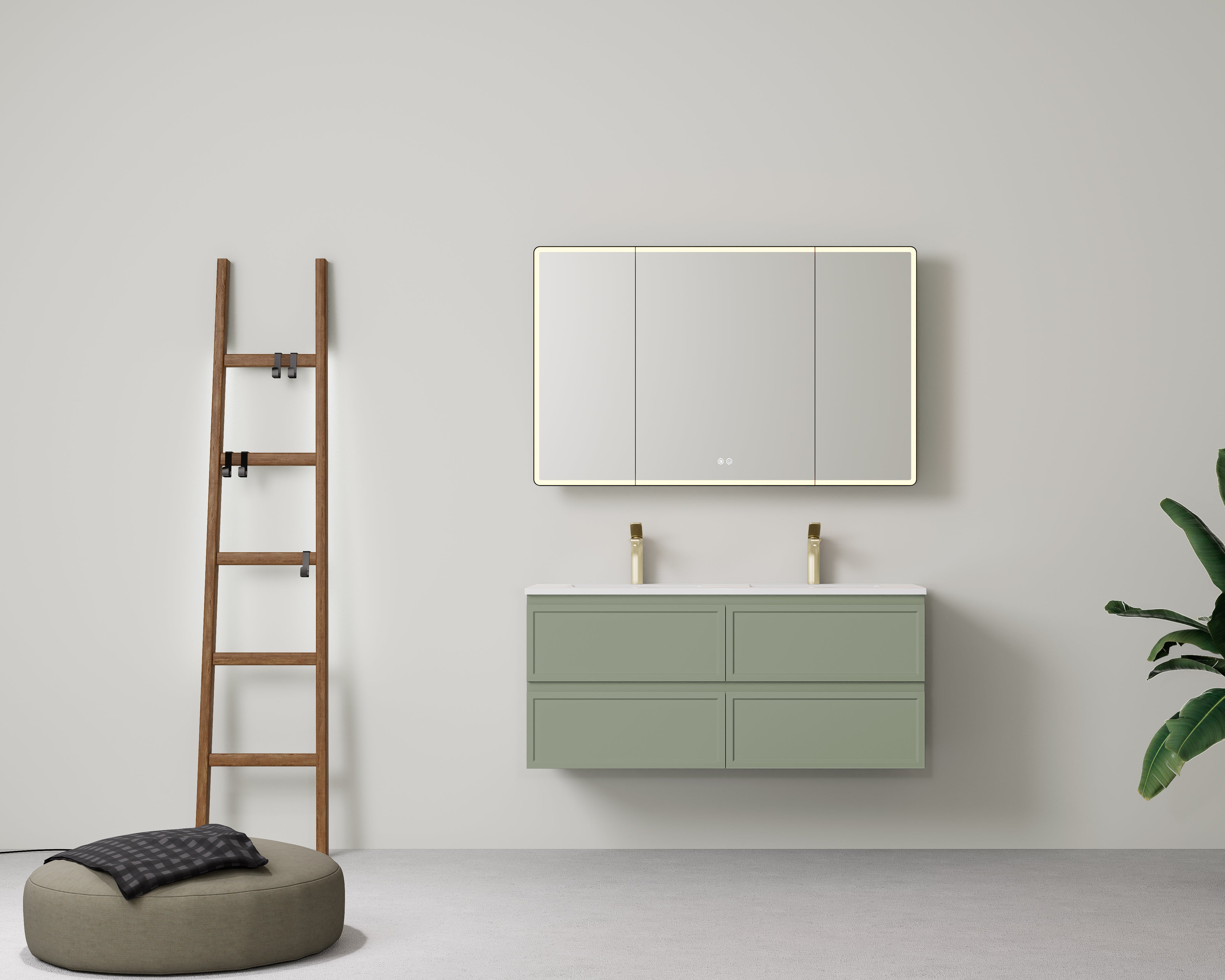 Hamilton Federation Prime Wall Hung PVC Cabinet Olive Green