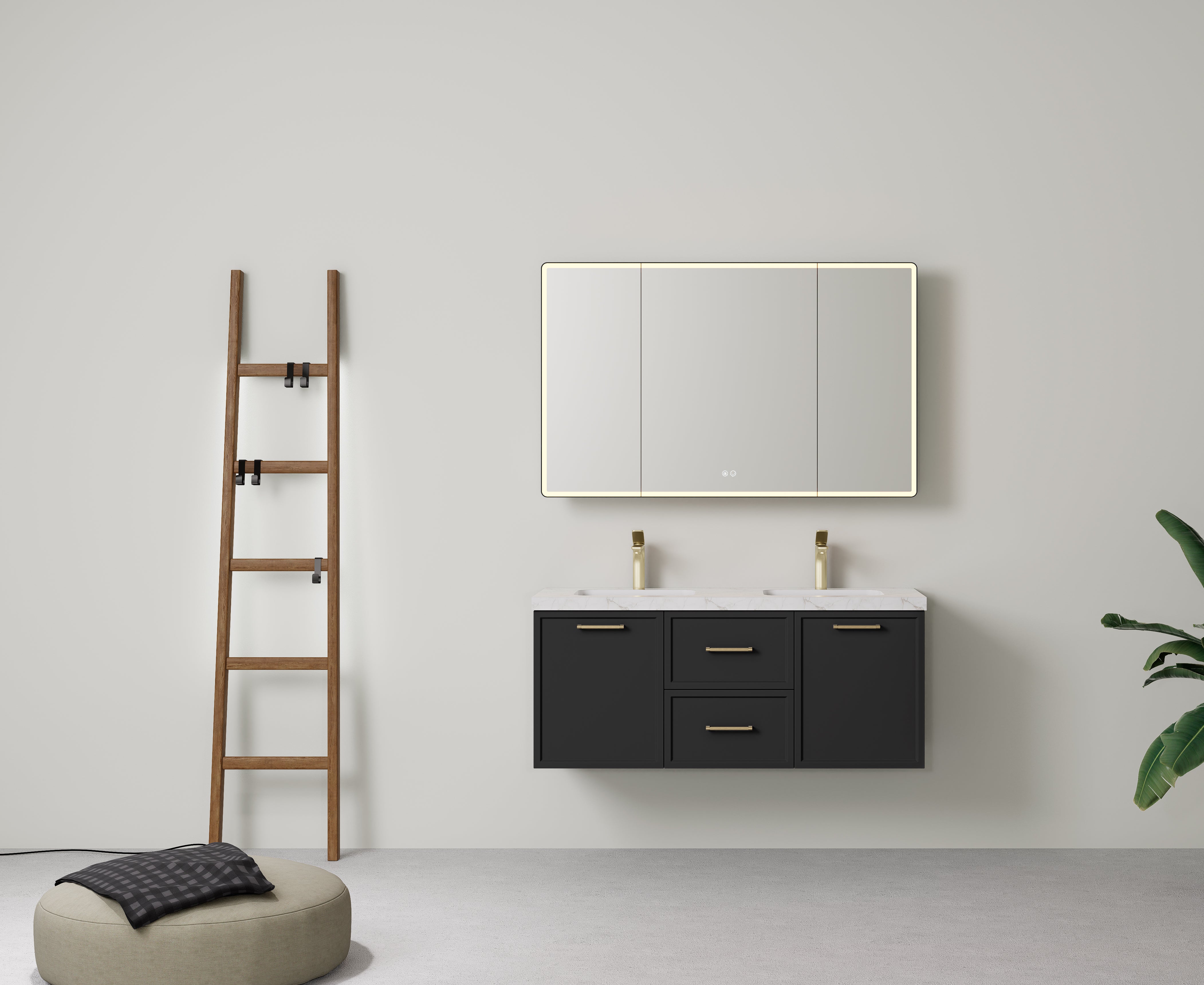 Kingsley Federation Wall Hung PVC Cabinet Matte Black