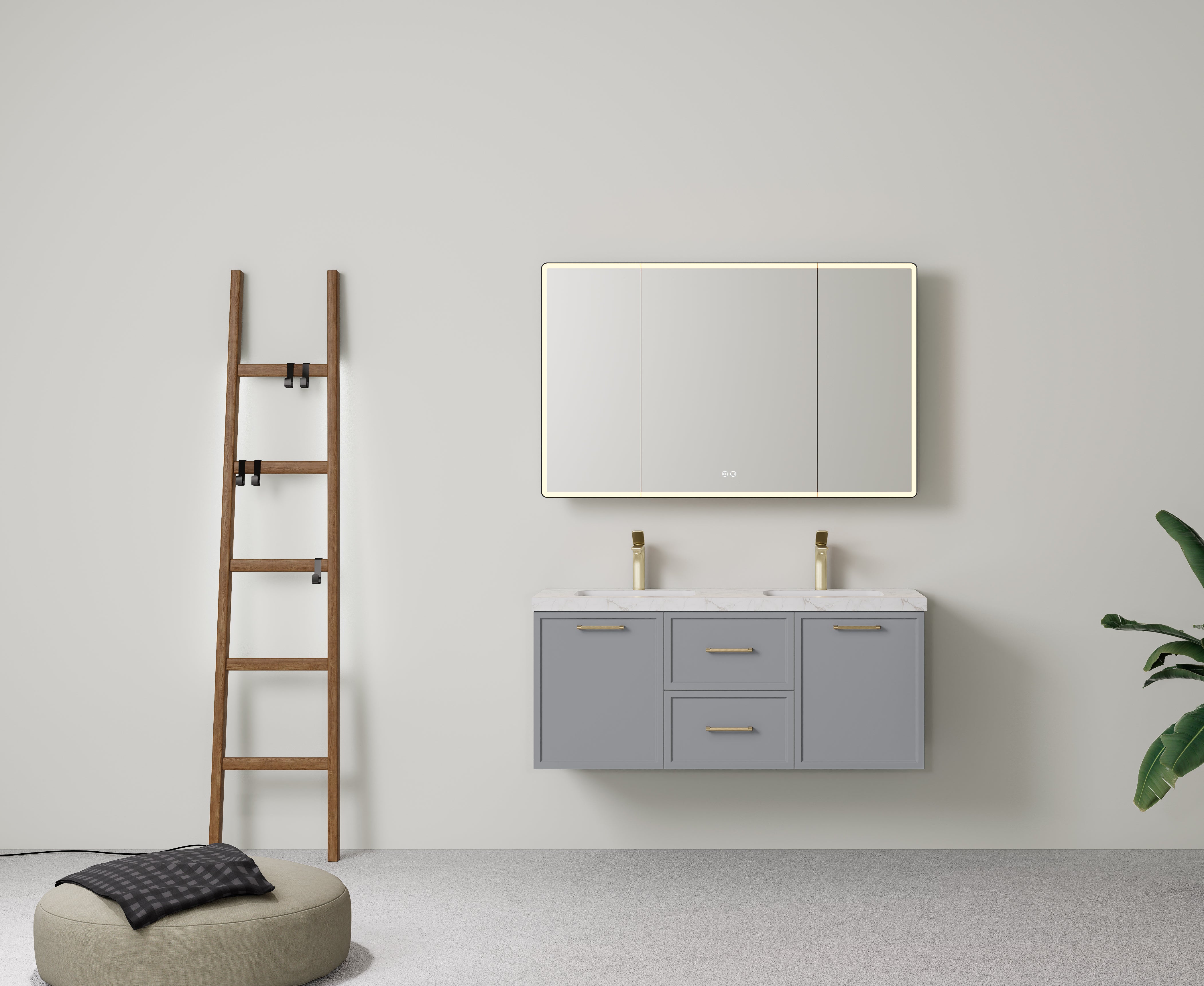 Kingsley Federation Wall Hung PVC Cabinet Matte Grey