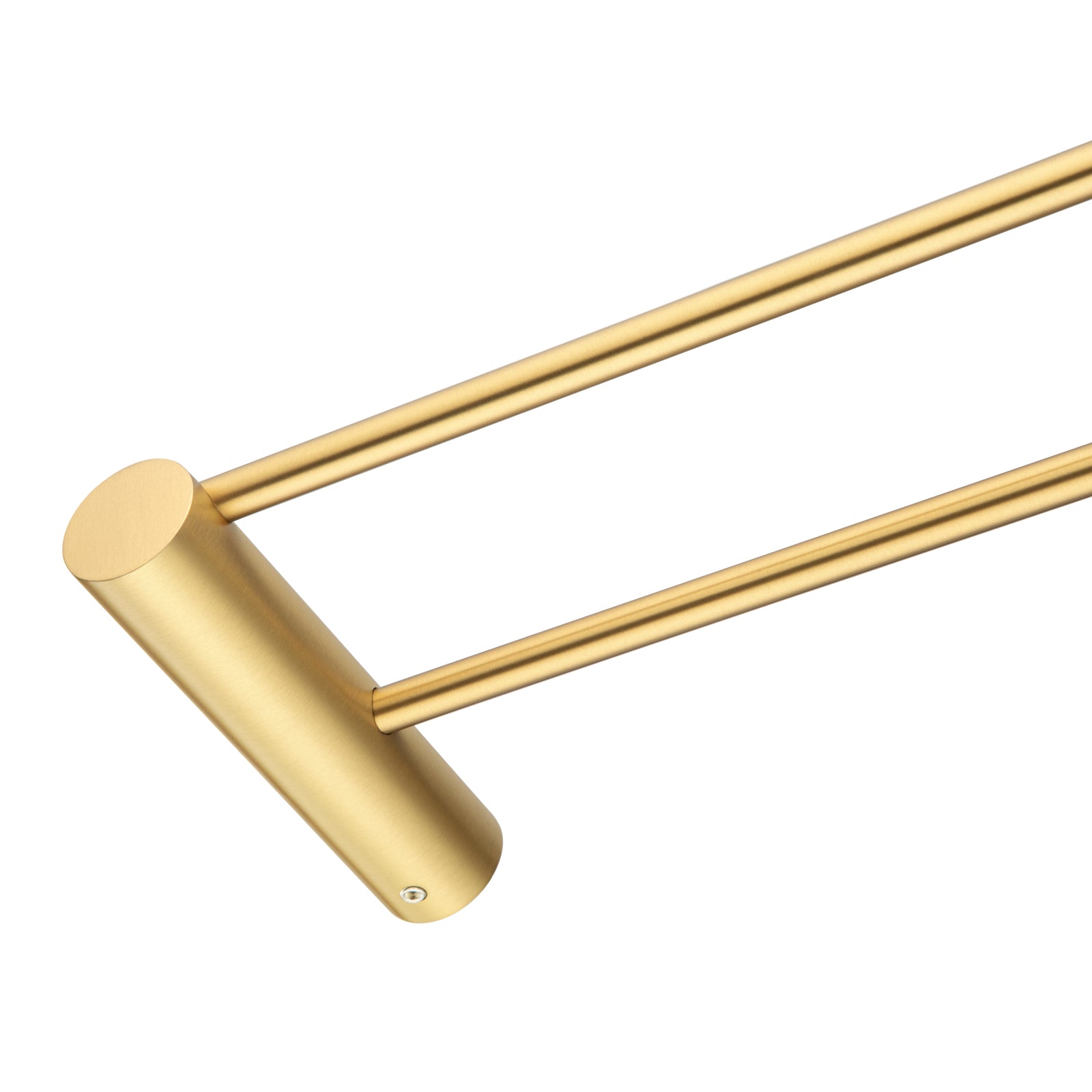 Brushed Brass Double Towel Rail 600mm