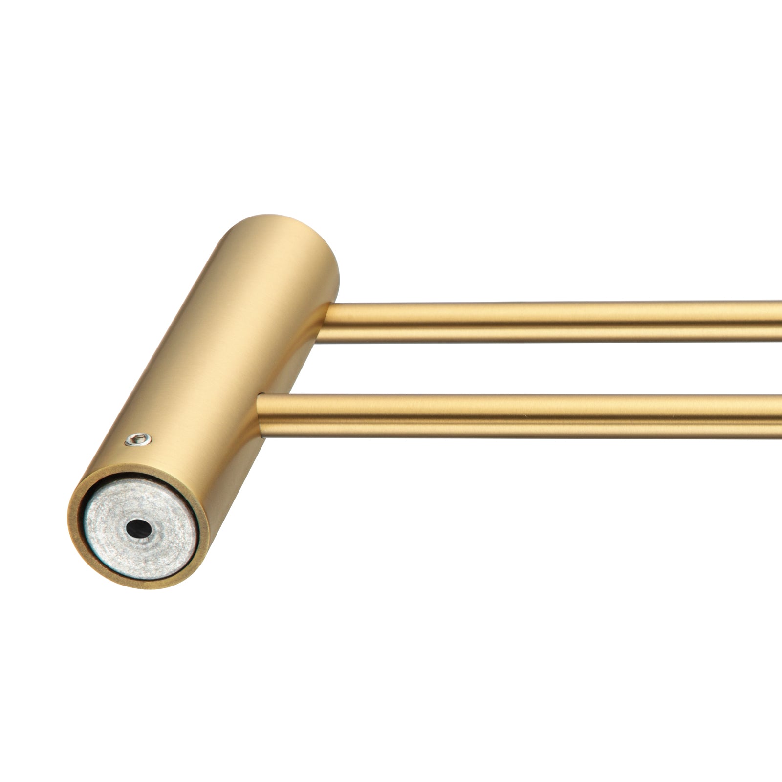 Brushed Brass Double Towel Rail 600mm