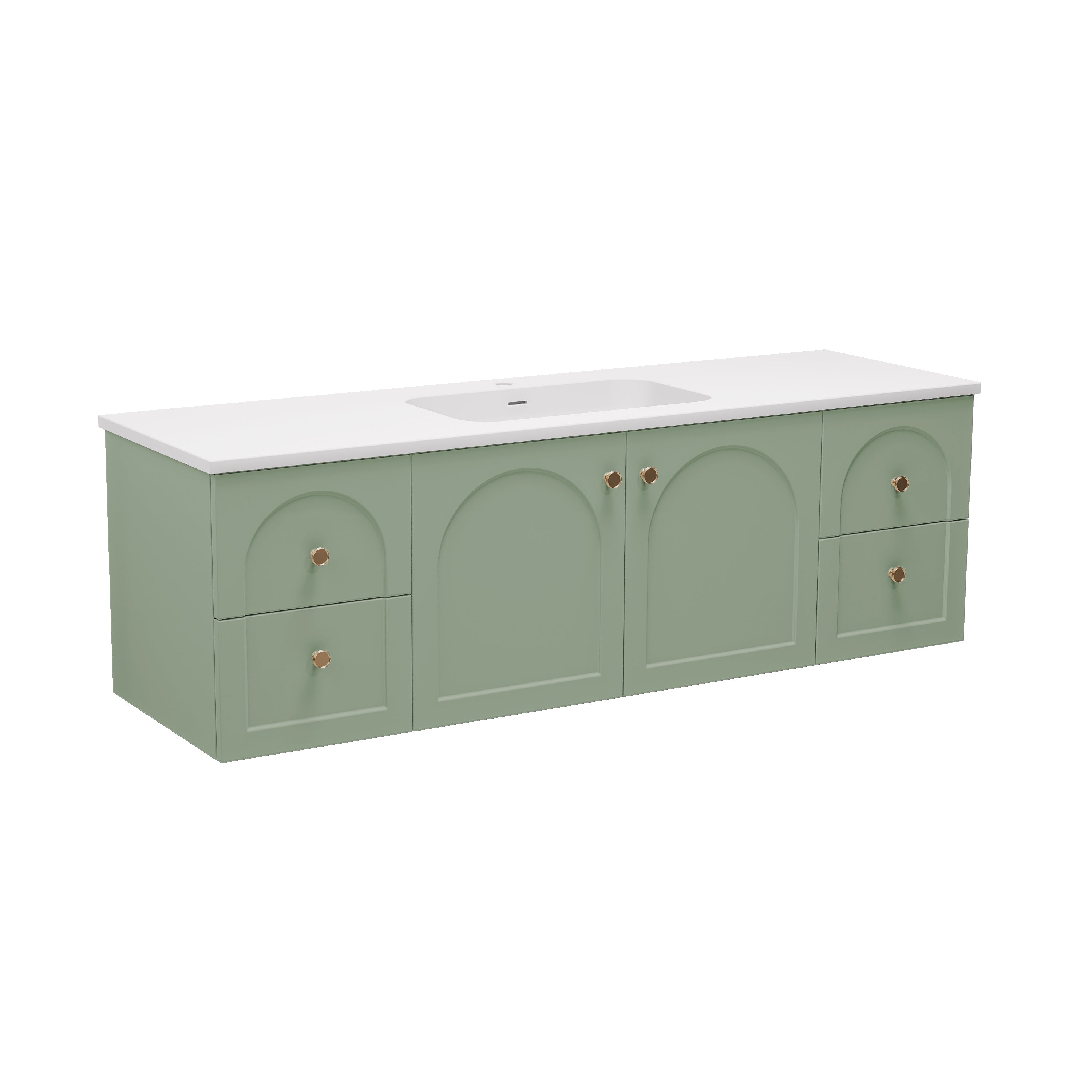 Chester Federation Wall Hung PVC Cabinet Olive Green