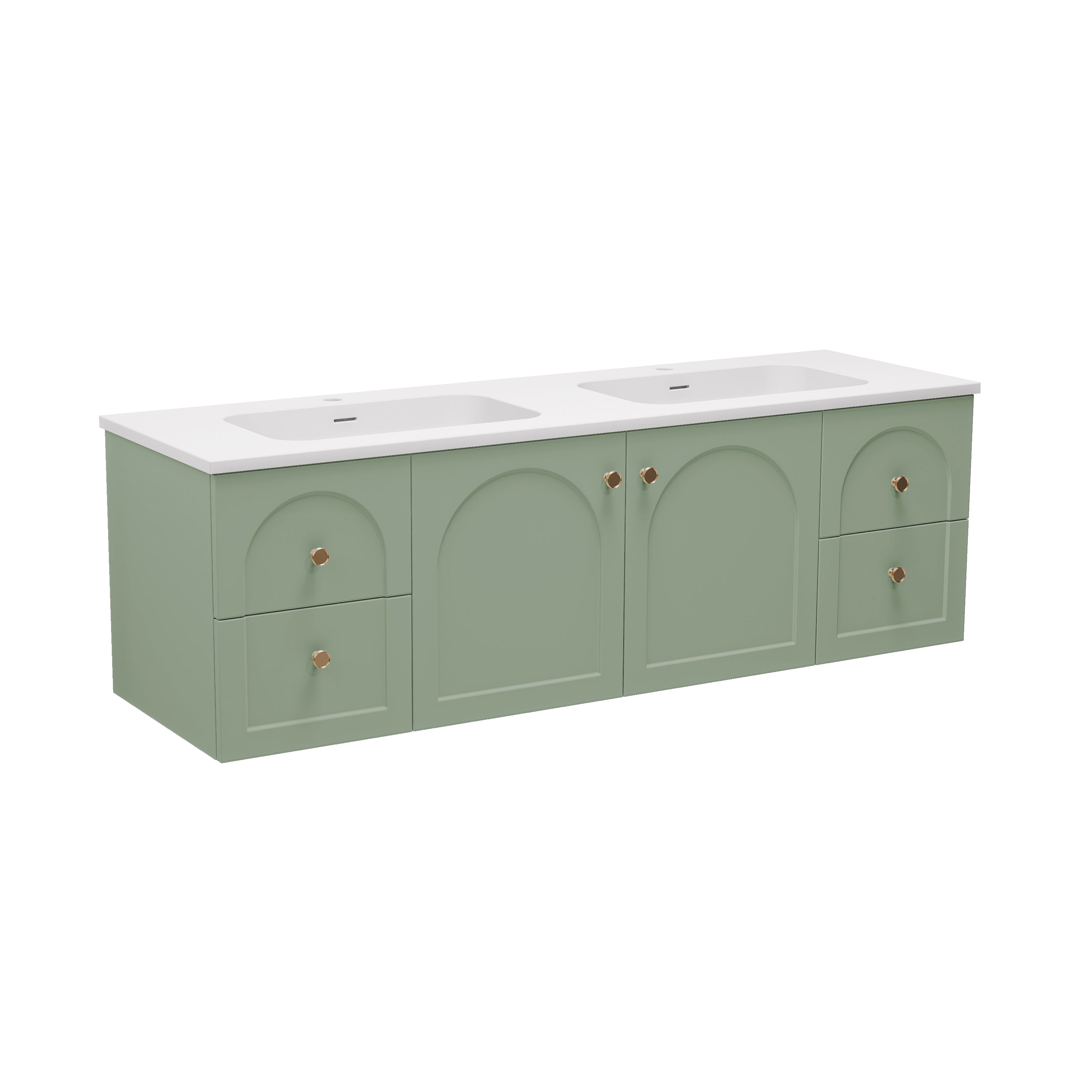 Chester Federation Wall Hung PVC Cabinet Olive Green