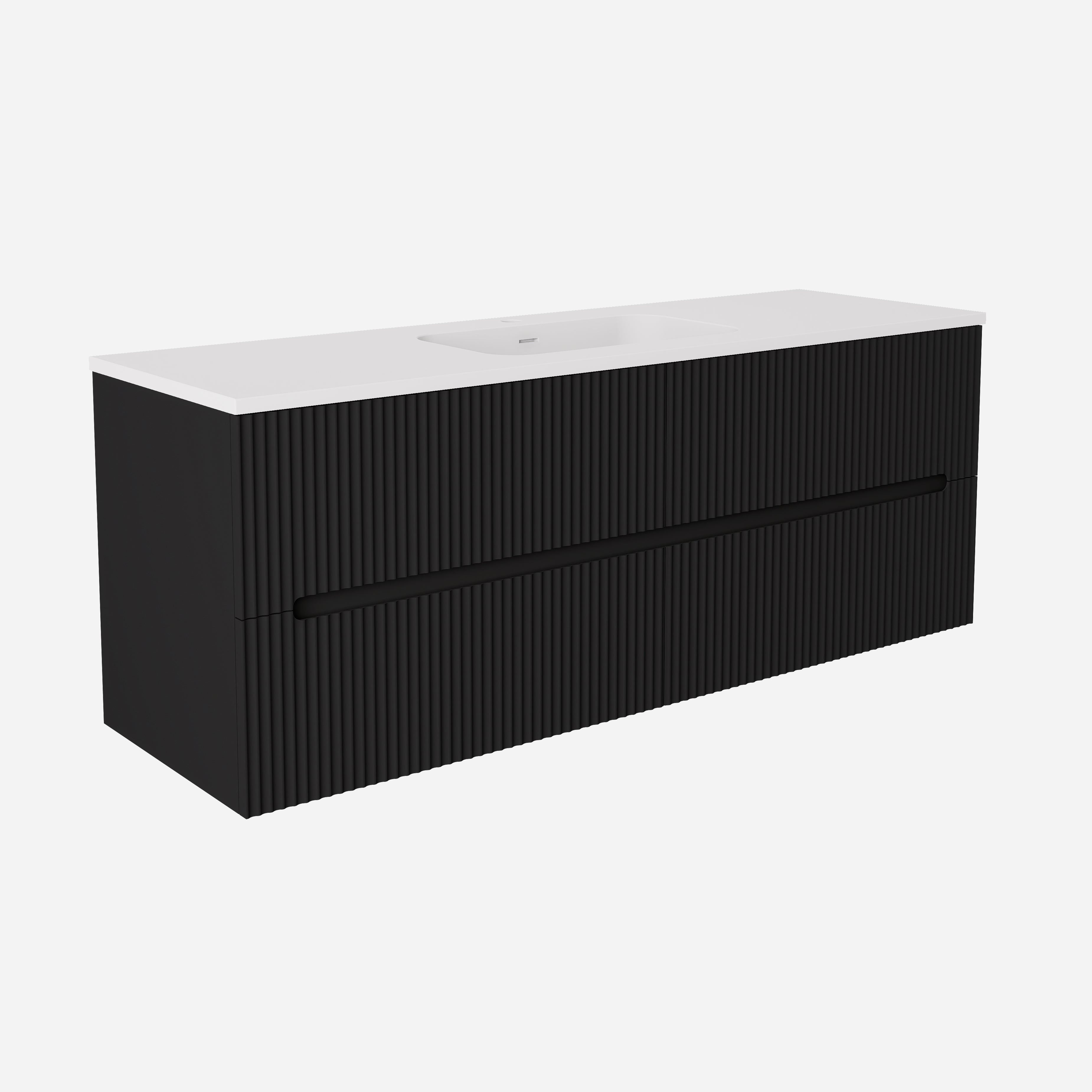 Cabarita Morden Wall Hung PVC Cabinet Matte Black