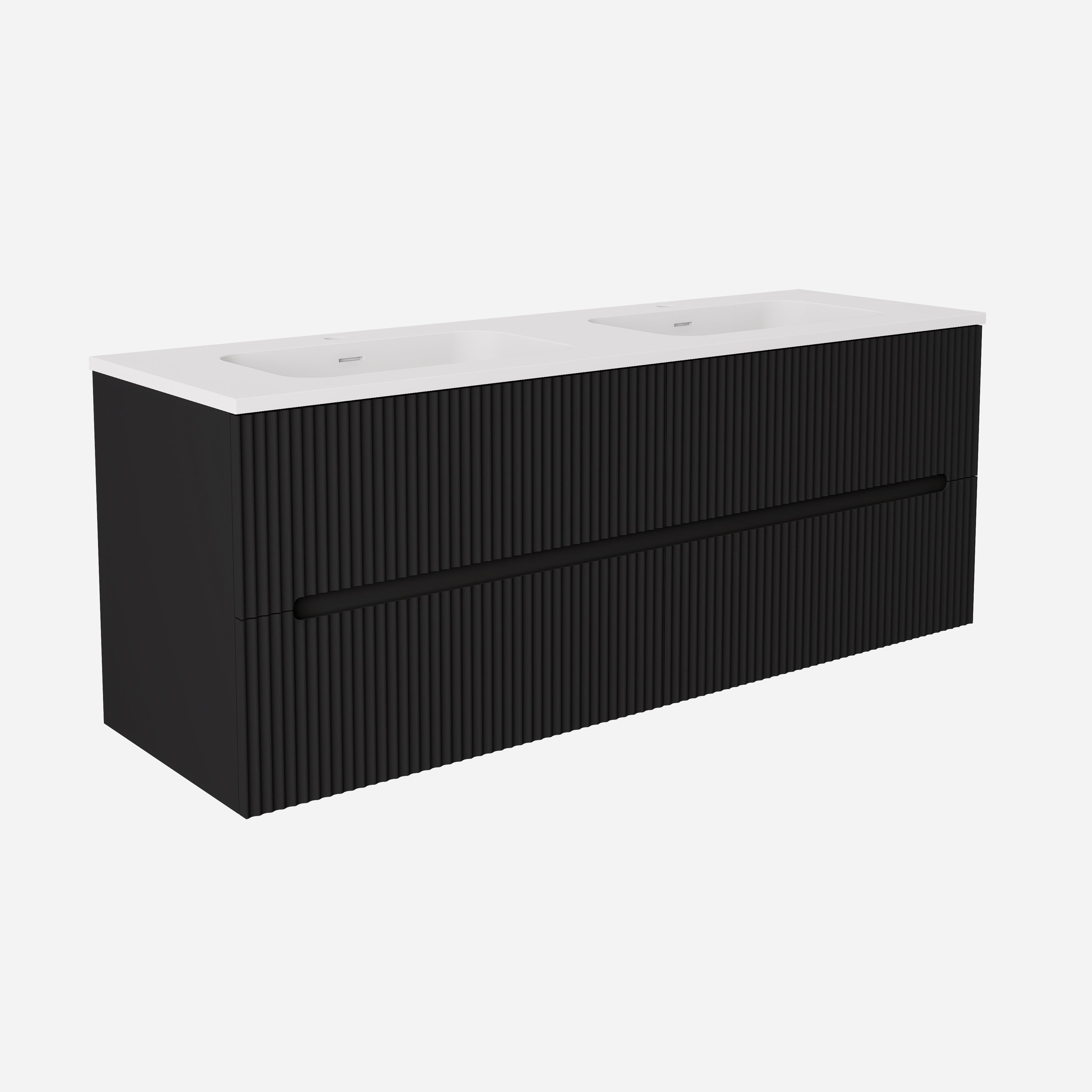 Cabarita Morden Wall Hung PVC Cabinet Matte Black
