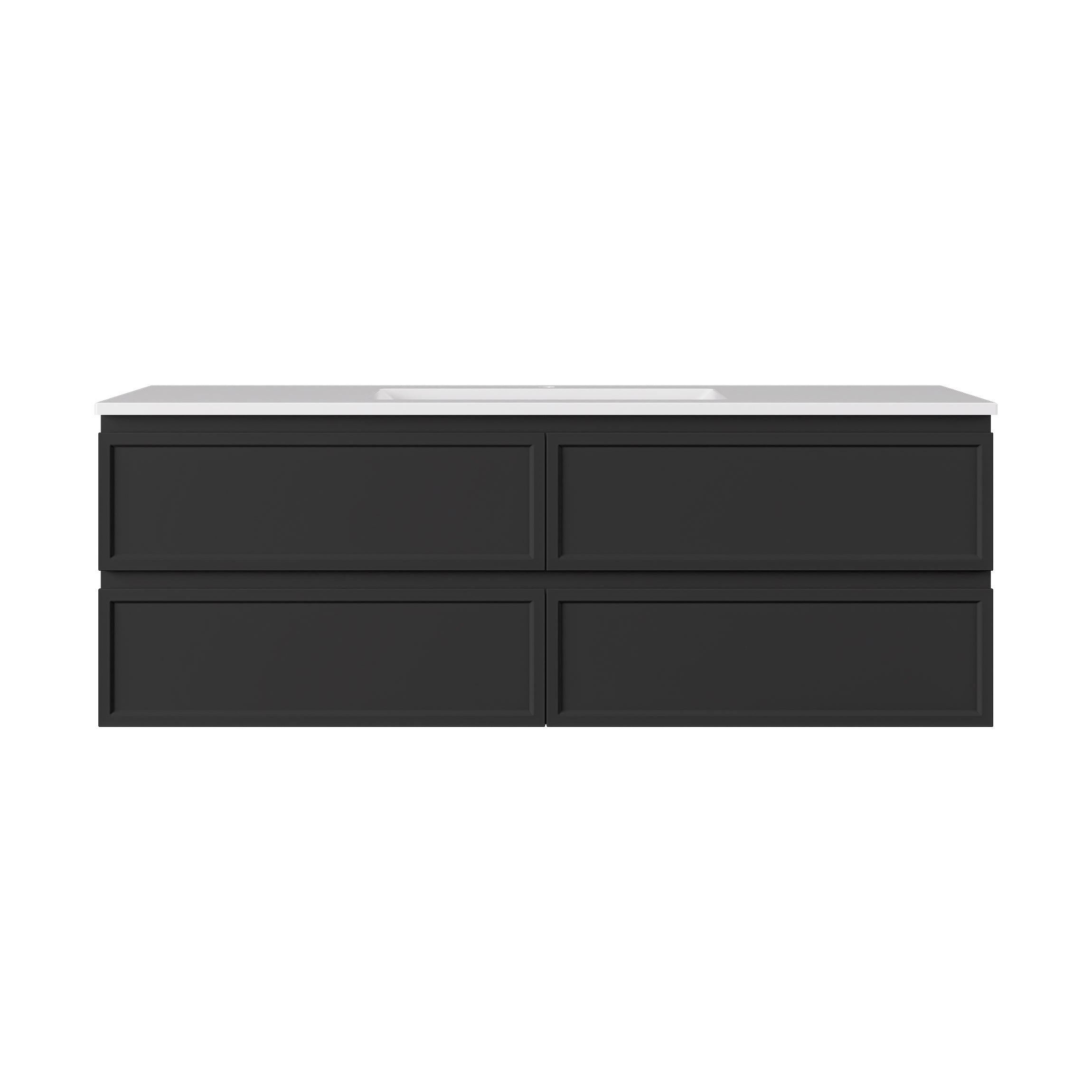 Hamilton Federation Prime Wall Hung PVC Cabinet Matte Black