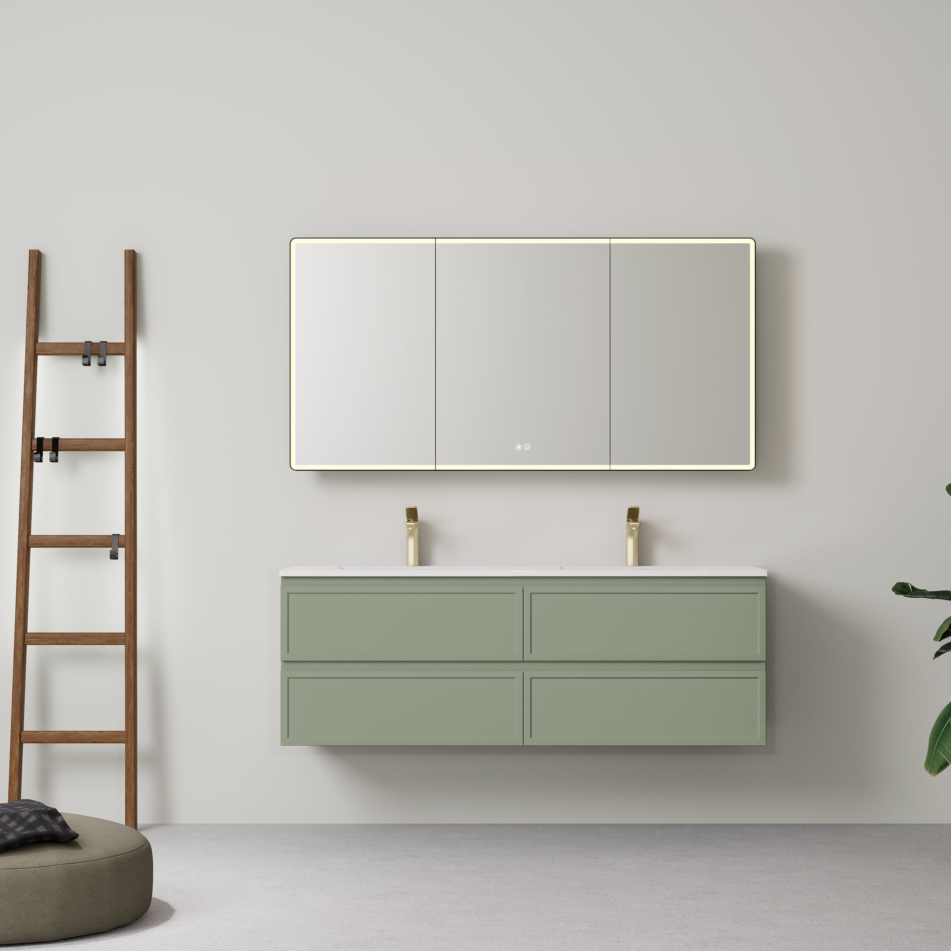 Hamilton Federation Prime Wall Hung PVC Cabinet Olive Green