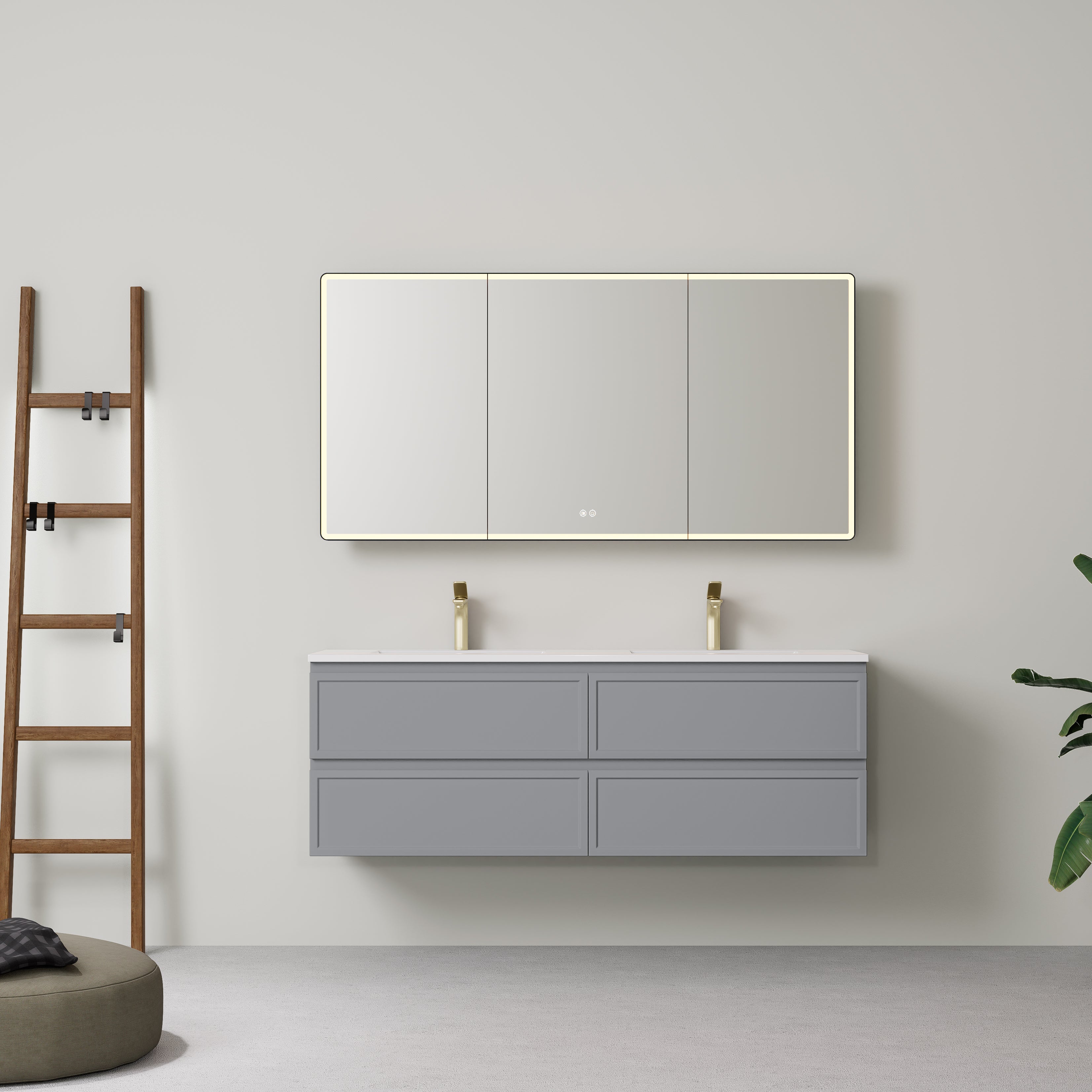 Hamilton Federation Prime Wall Hung PVC Cabinet Matte Grey