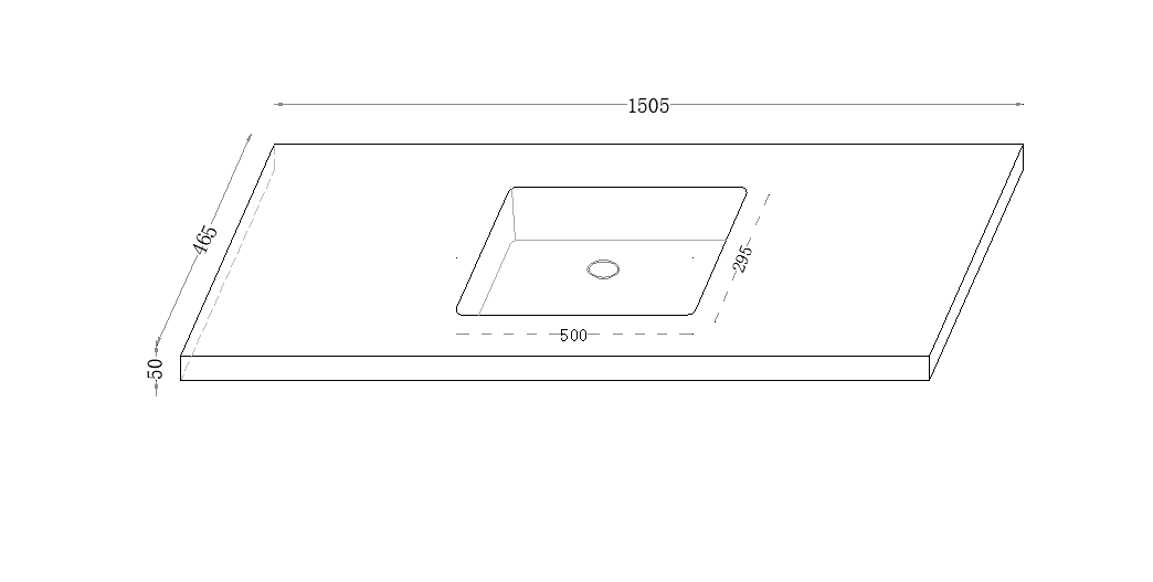Plain White Undermount Sintered Stone Top With Seamless Ceramic Basin Without Tap Hole