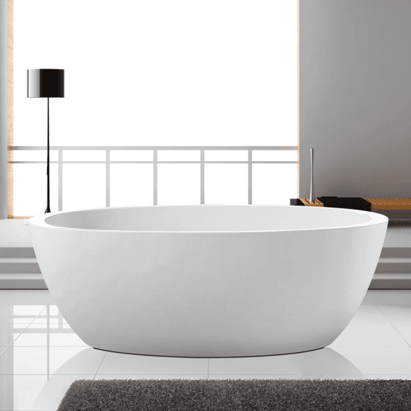 Pilato 1500mm Freestanding Matt White Bathtub - Living and Bathroom