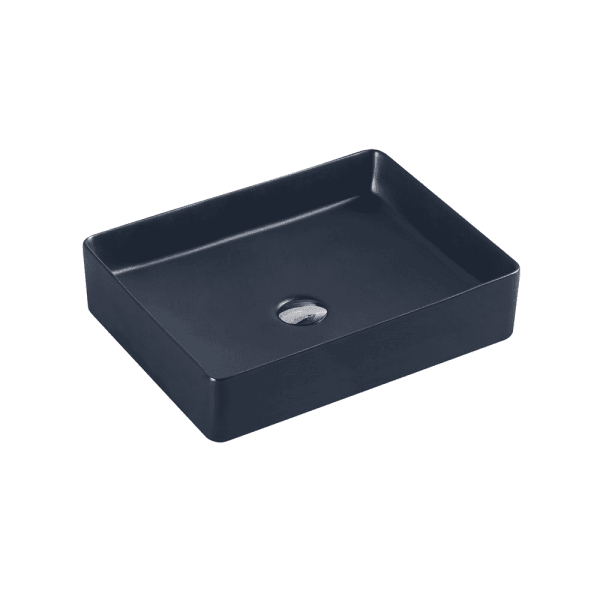 Etna Nero Grey Above Counter Rectangular Basin - Living and Bathroom