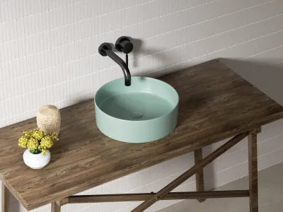 Olley Above Counter Basin 390*390*105 Matte Mint Green