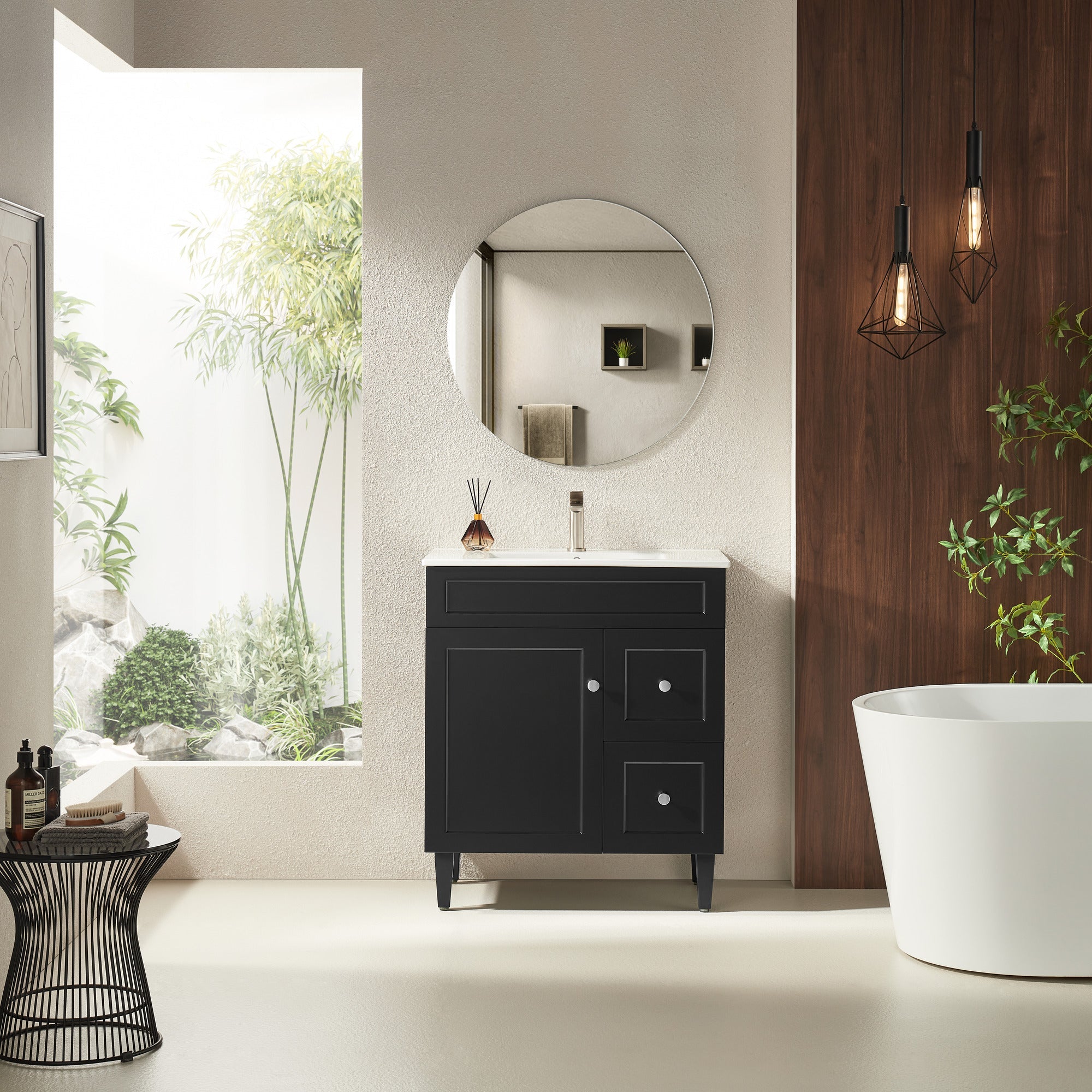 Harrington PVC Freestanding Vanity Matte Black