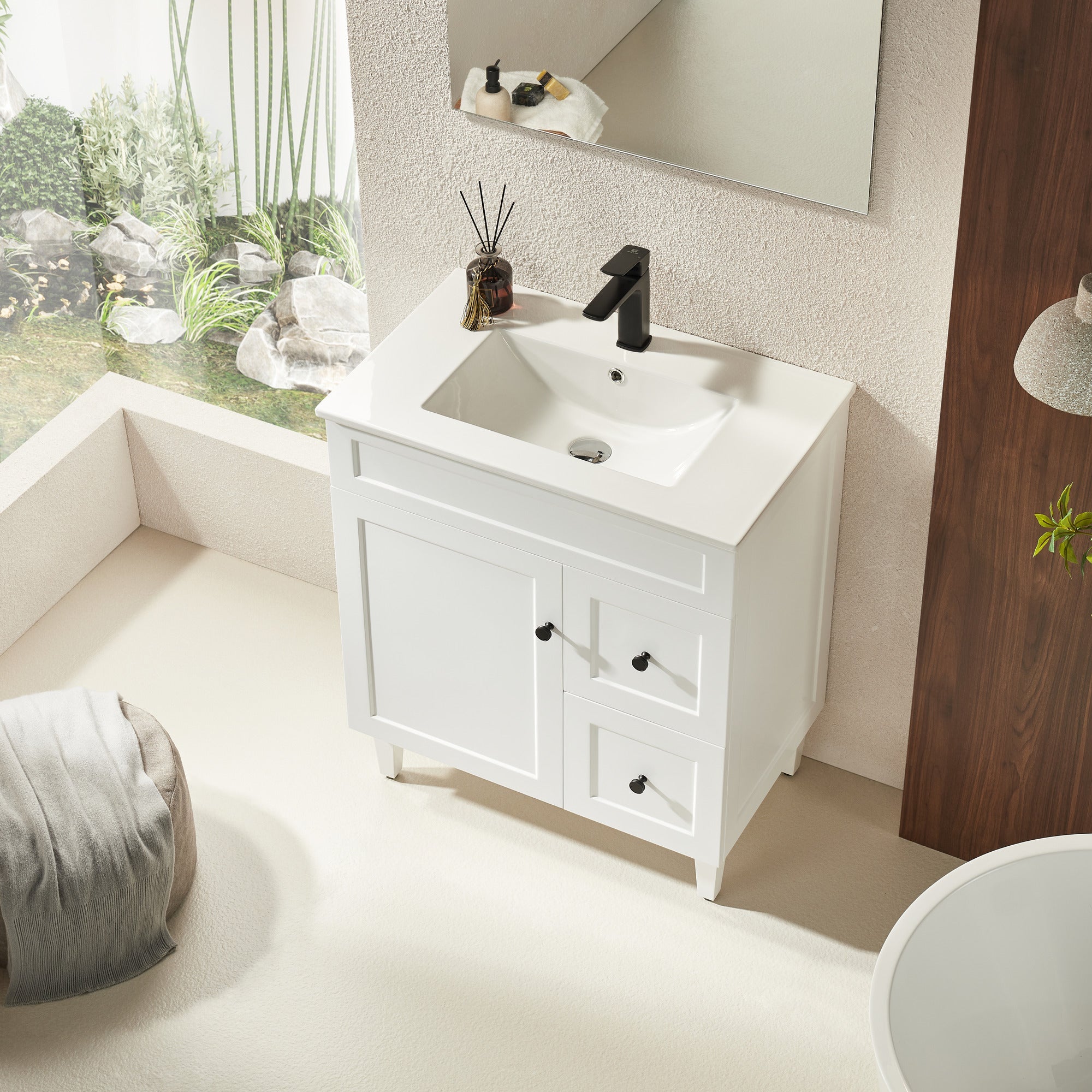 Harrington PVC Freestanding Vanity Matte White