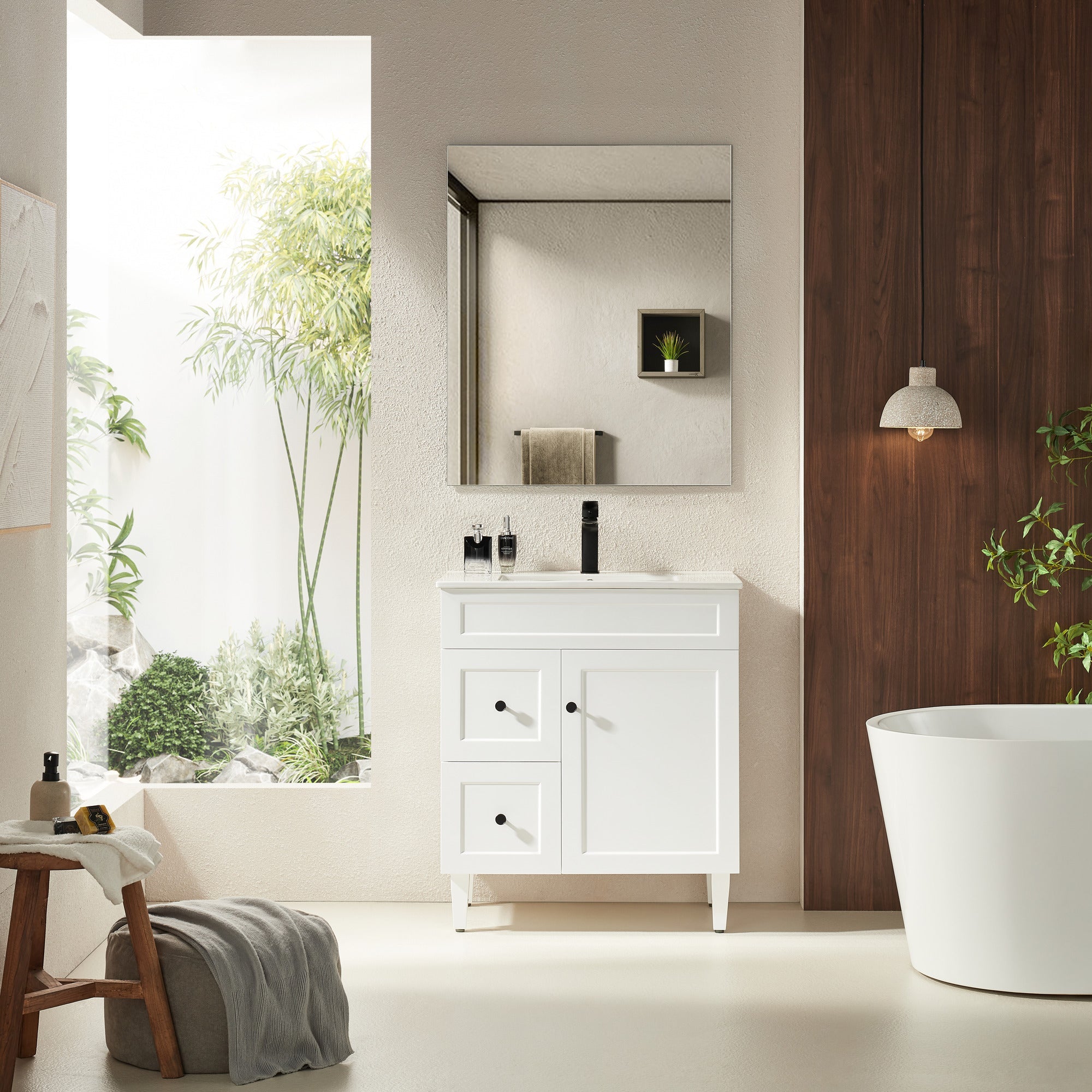 Harrington PVC Freestanding Vanity Matte White