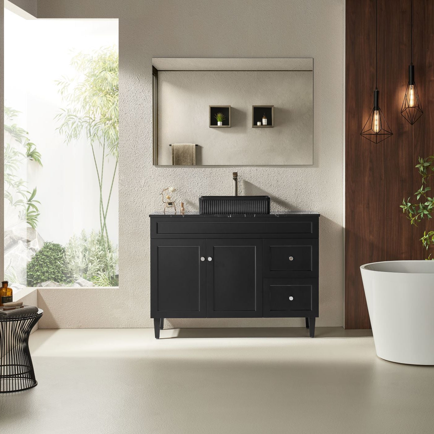 Harrington PVC Freestanding Vanity Matte Black