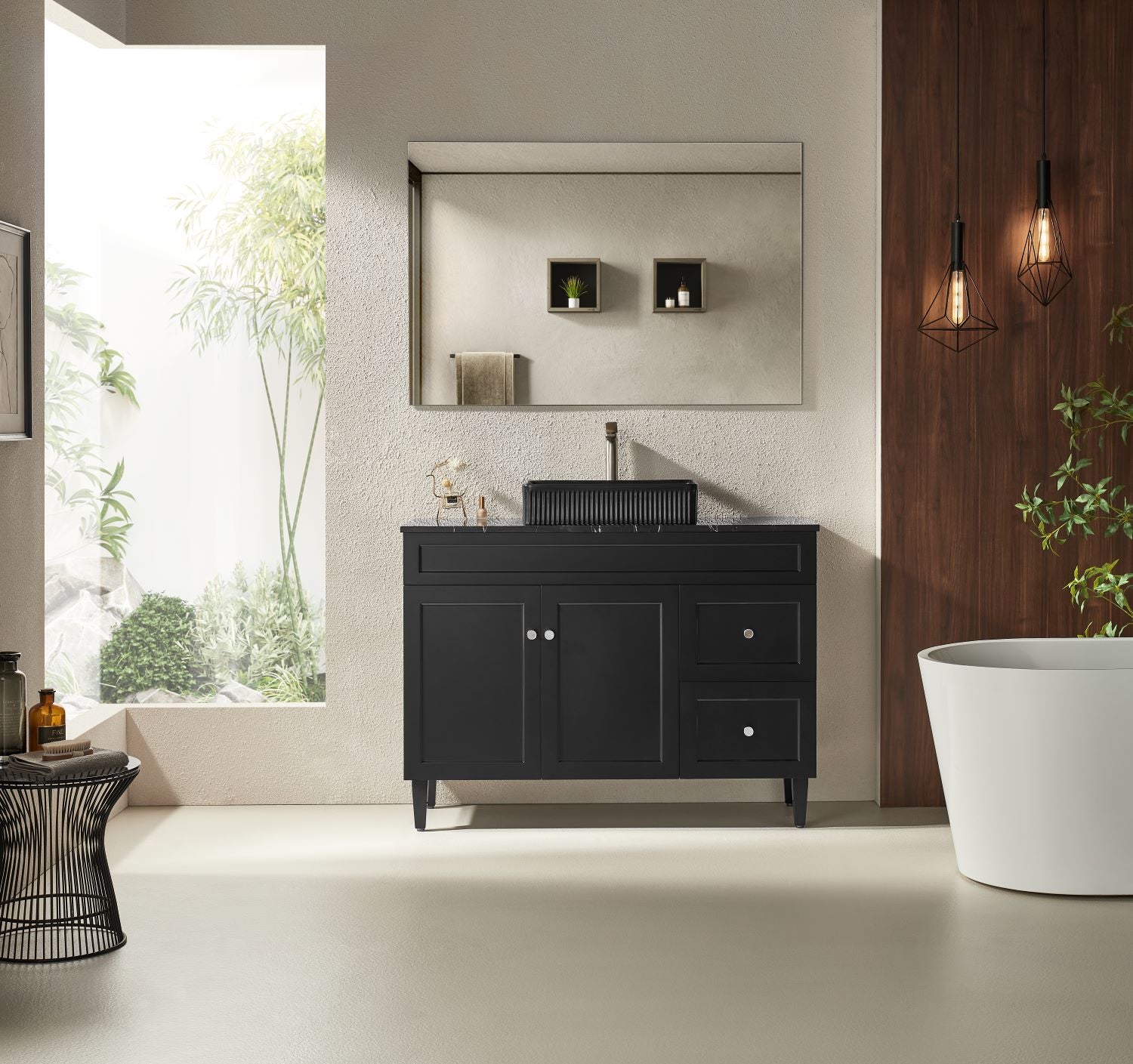 Harrington PVC Freestanding Vanity Matte Black
