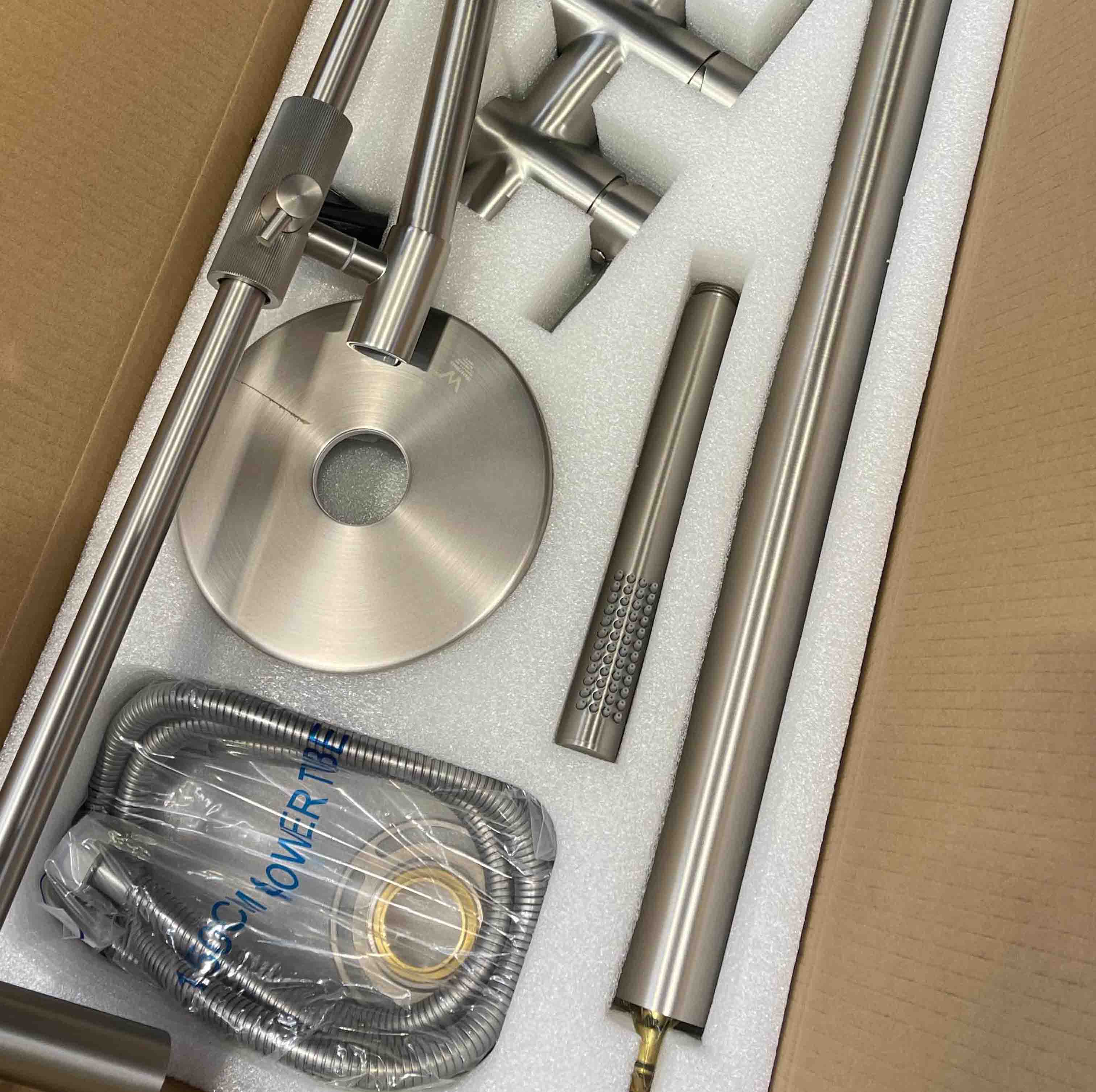 Lucid Pin Free Standing Bath Mixer with Hand Shower