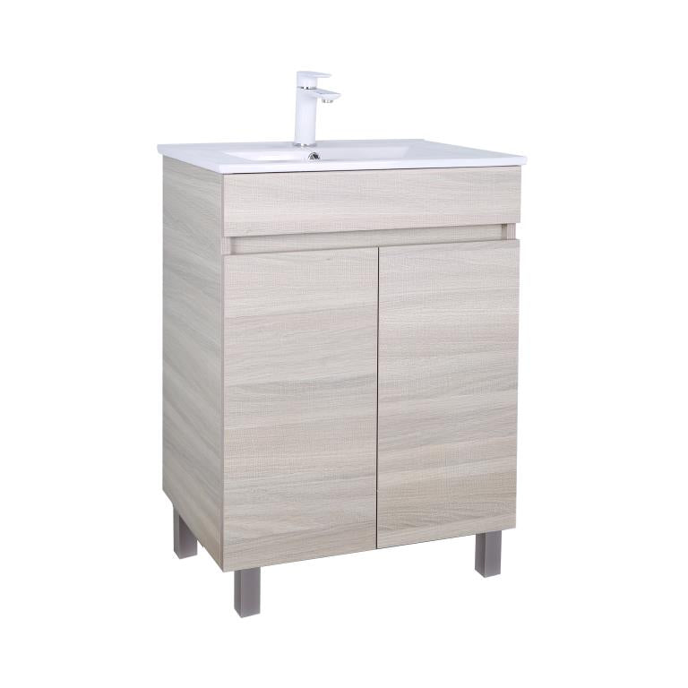 Evie PVC Freestanding Bathroom Vanity Oak