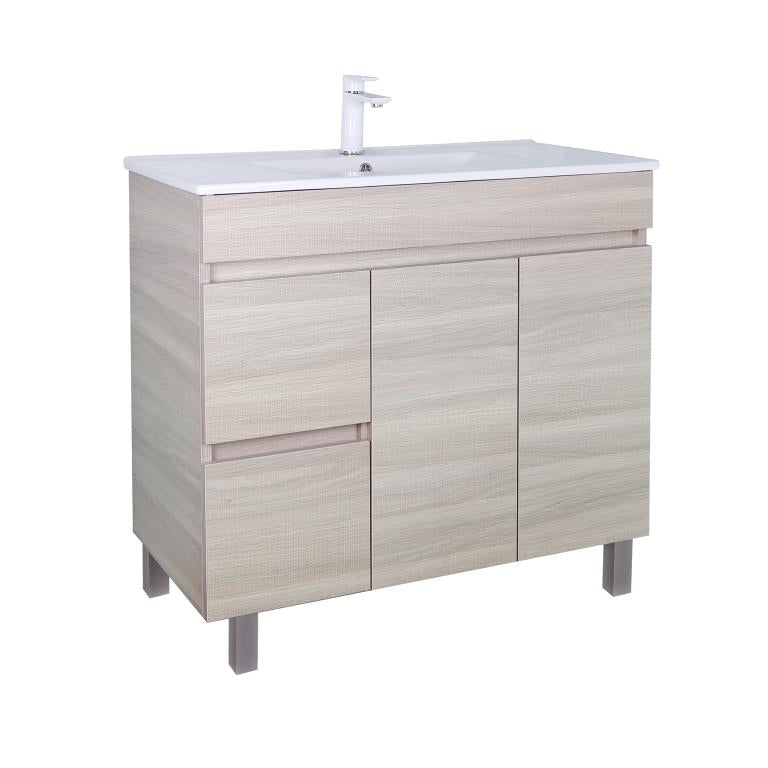 Evie PVC Freestanding Bathroom Vanity Oak