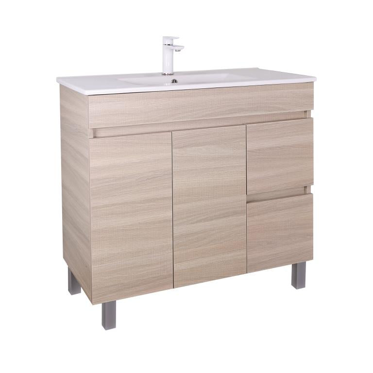 Evie PVC Freestanding Bathroom Vanity Oak