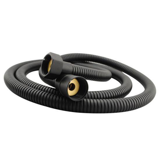 1500mm Black Flexible Shower Hose Stainless Steel - Living and Bathroom