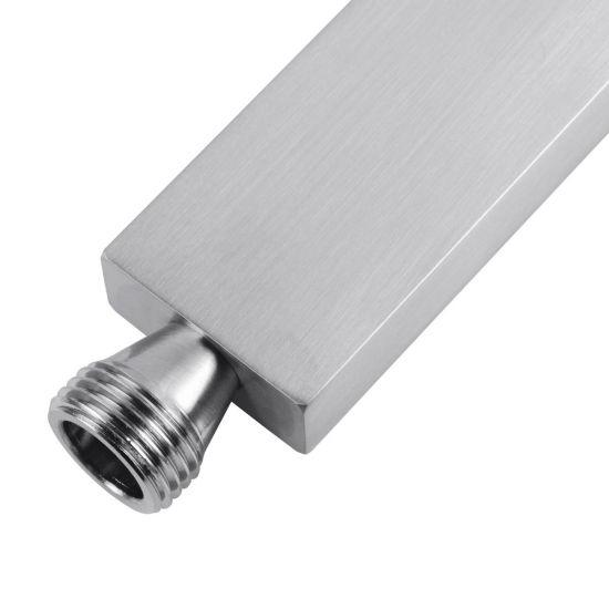 Brushed Nickel Brass Square Handheld Shower Spray Head - Living and Bathroom
