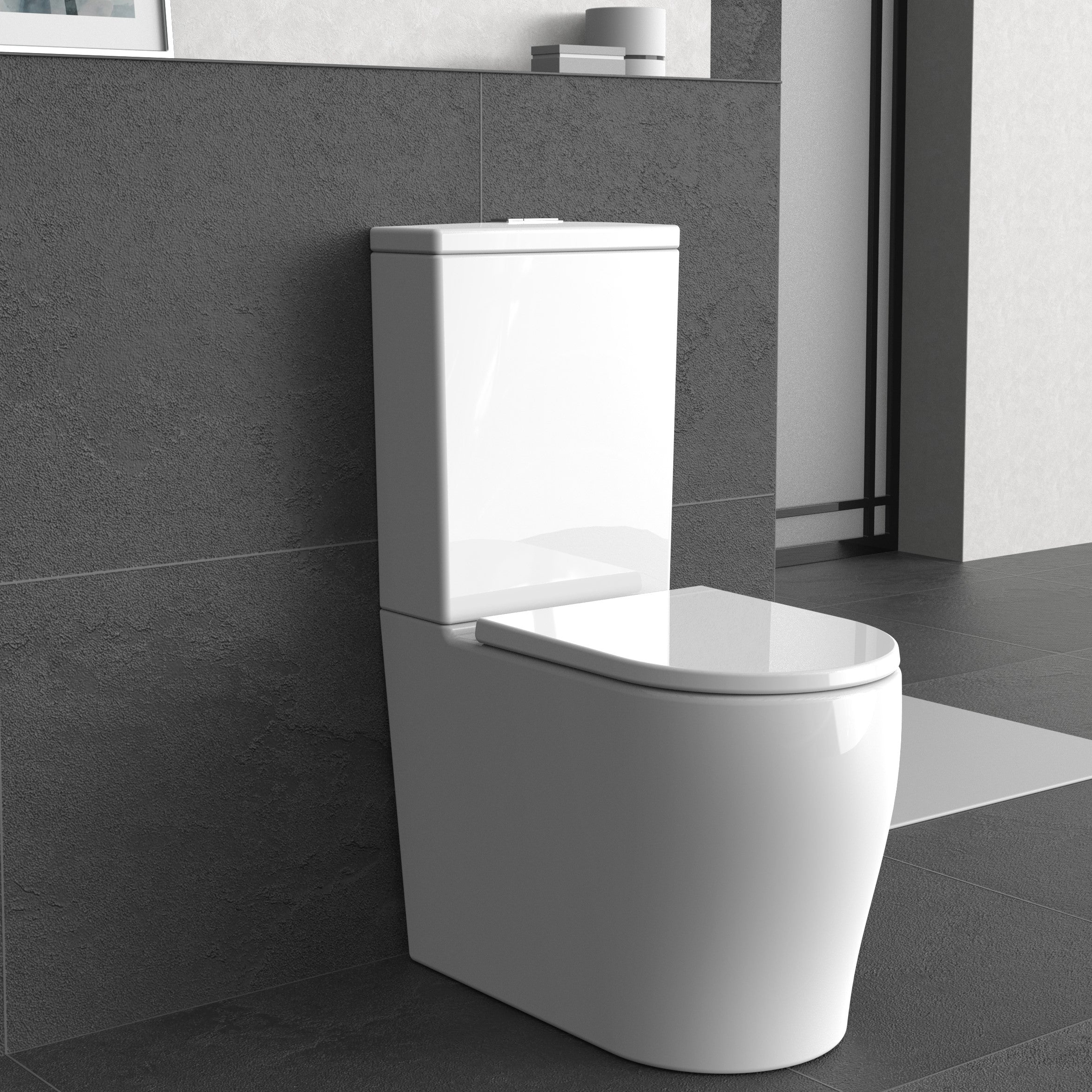 Zeus Back To Wall Rimless Tornado Toilet Suite
