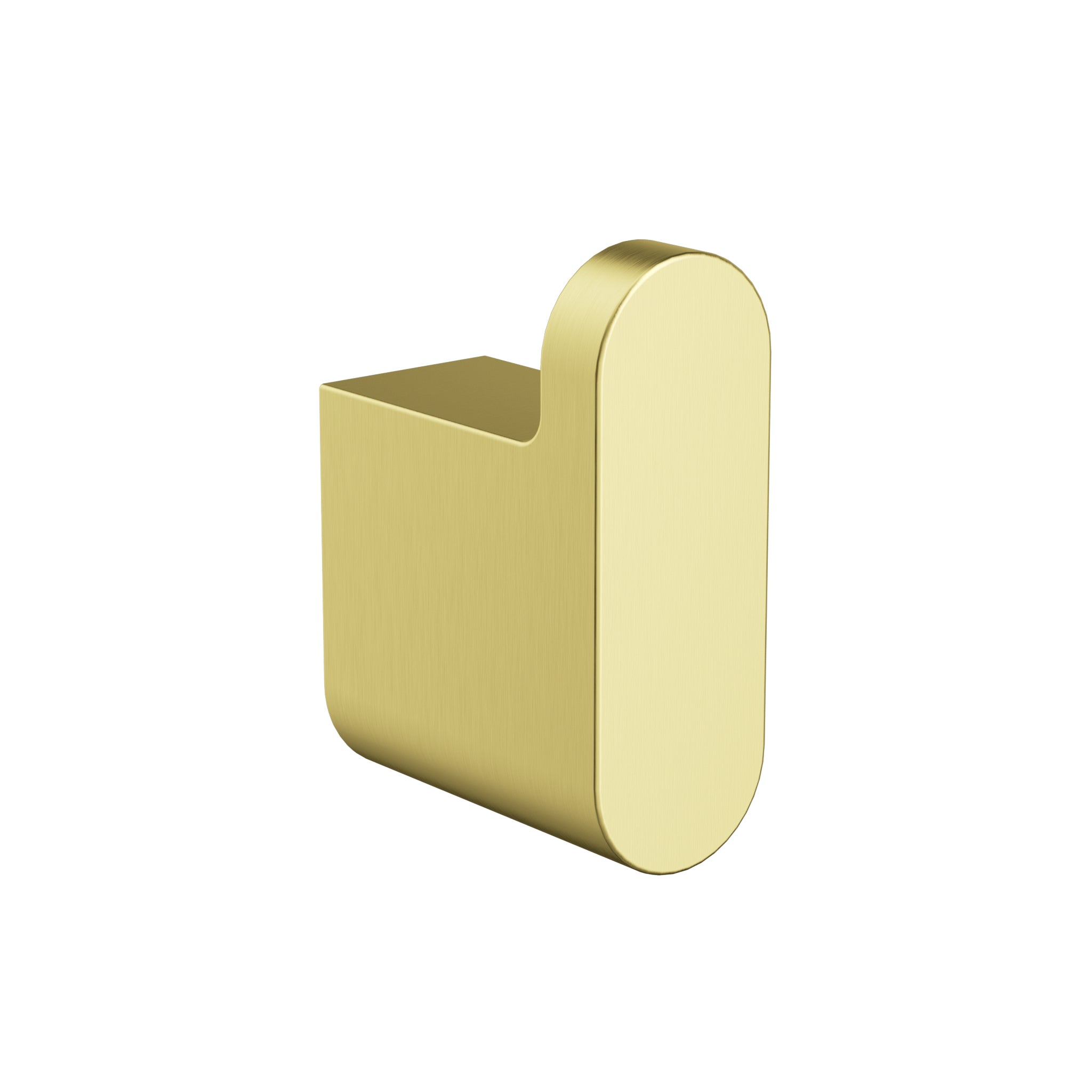 Cora Round Cornered Rectangle Robe Hook- Brushed Gold