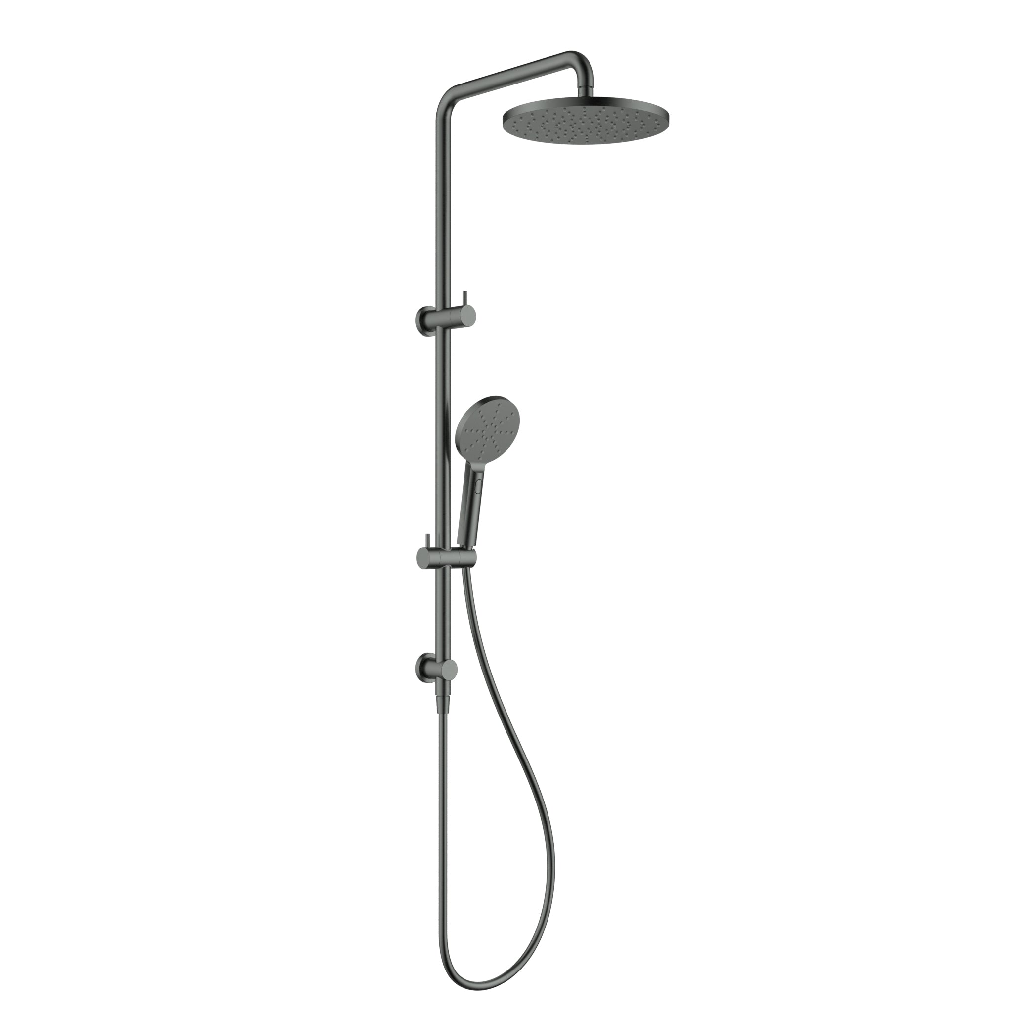 Otus Round Multi Function Shower Set Gun Metal
