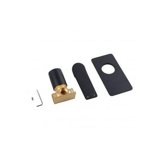 RUSHY Square Black Built-in Shower Mixer(color up) - Living and Bathroom