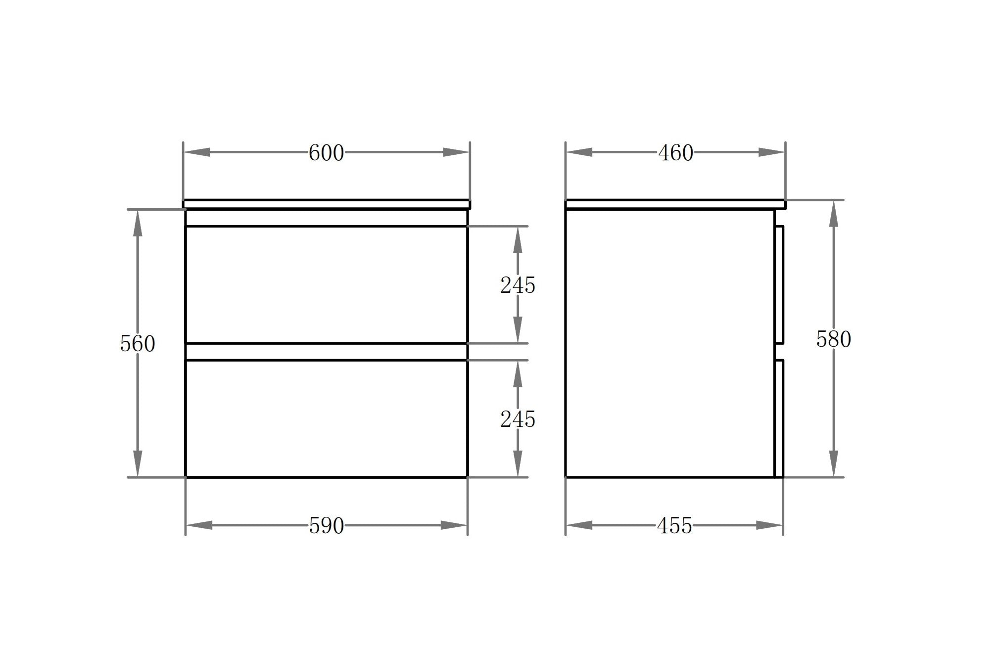 Riva PVC Wall Hung Bathroom Vanity White