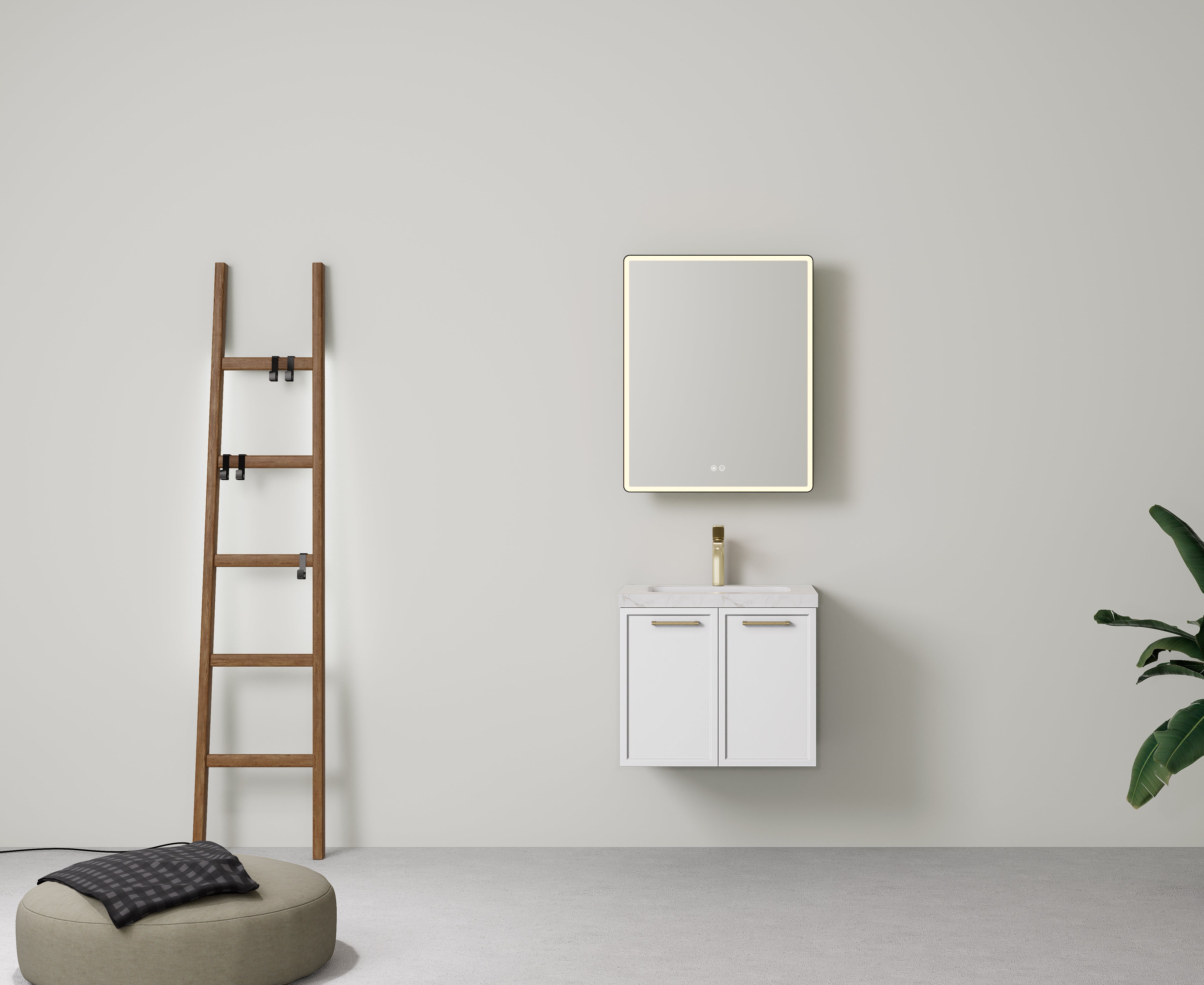 Kingsley Federation Wall Hung PVC Cabinet Matte White