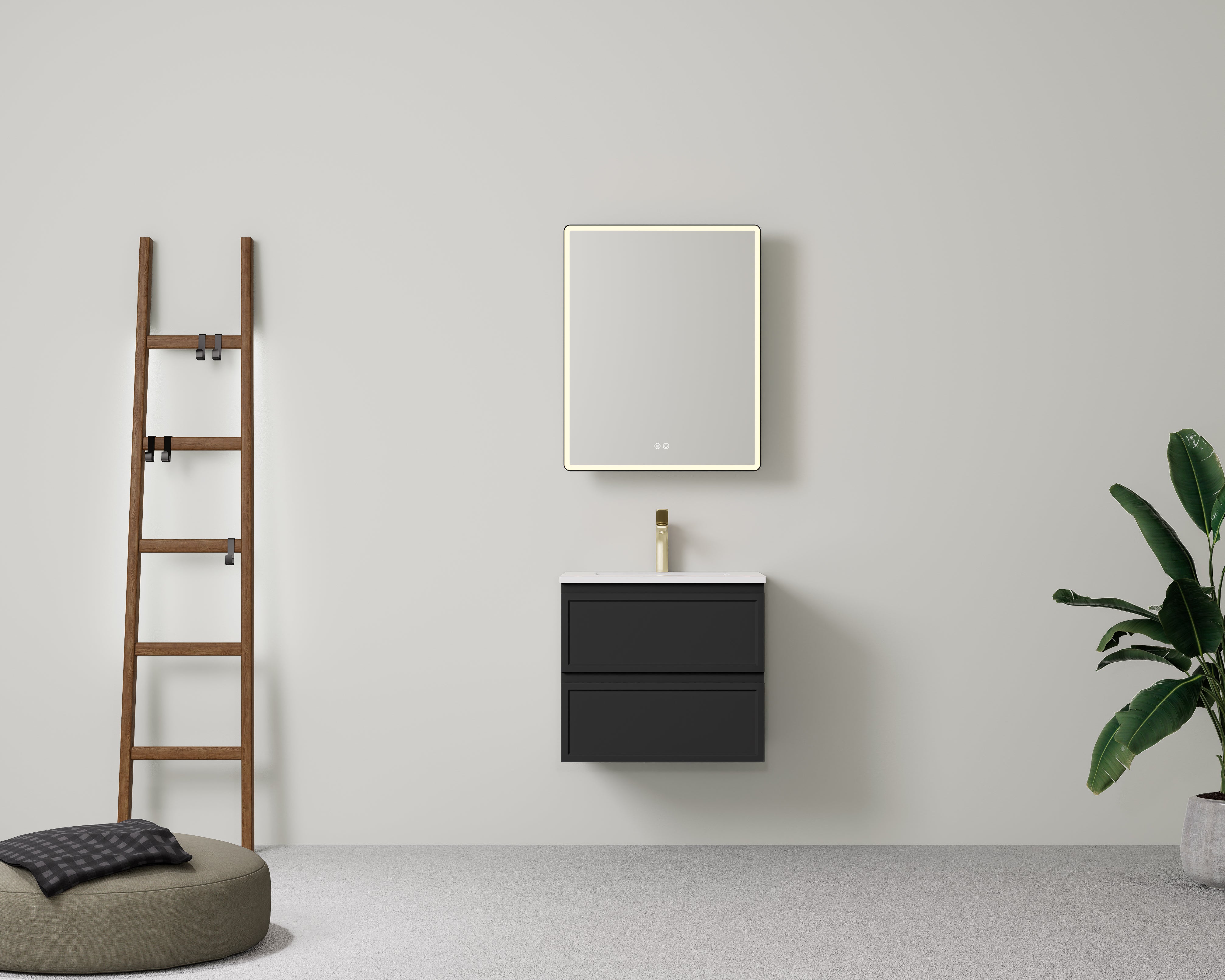 Hamilton Federation Prime Wall Hung PVC Cabinet Matte Black