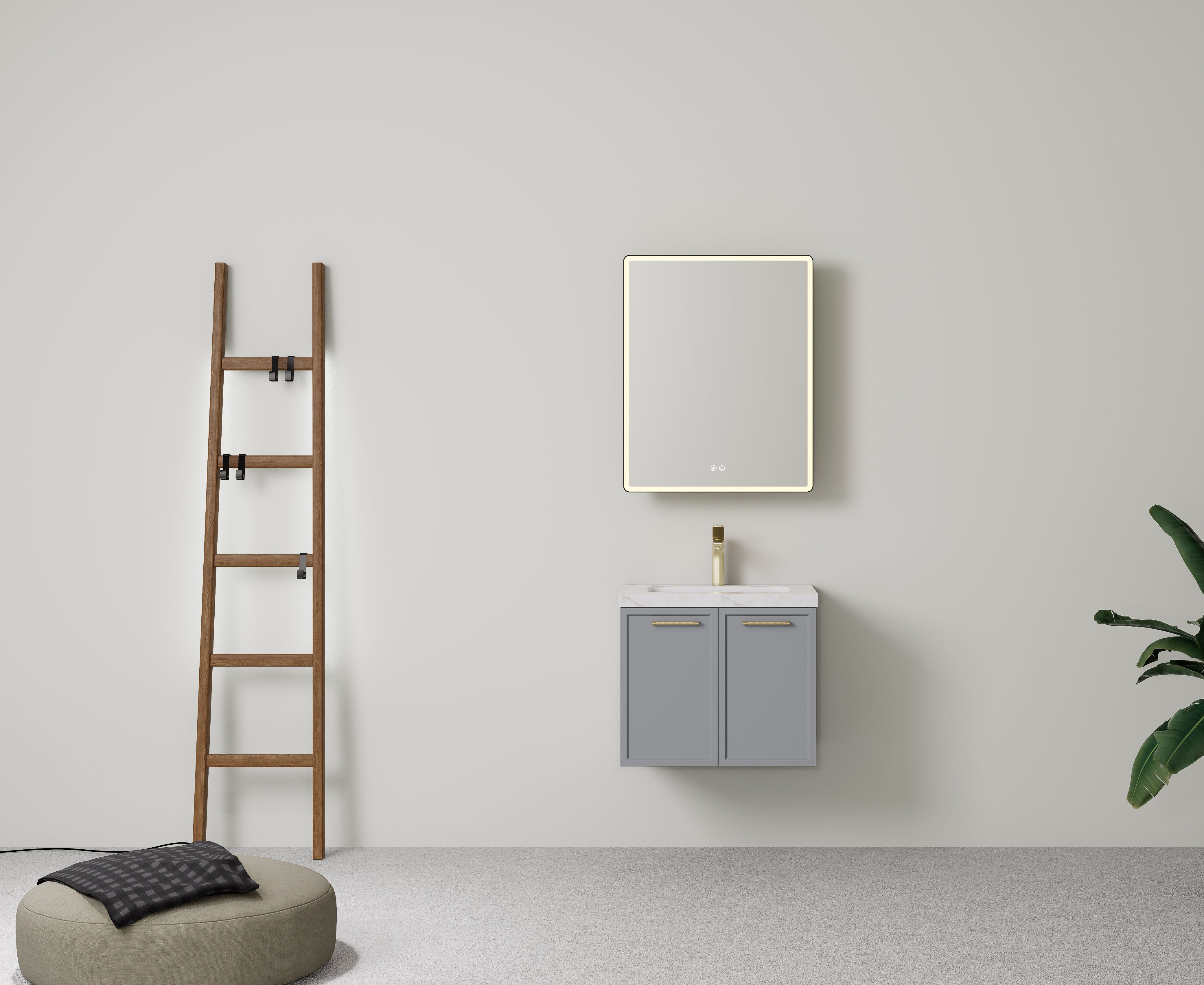 Kingsley Federation Wall Hung PVC Cabinet Matte Grey