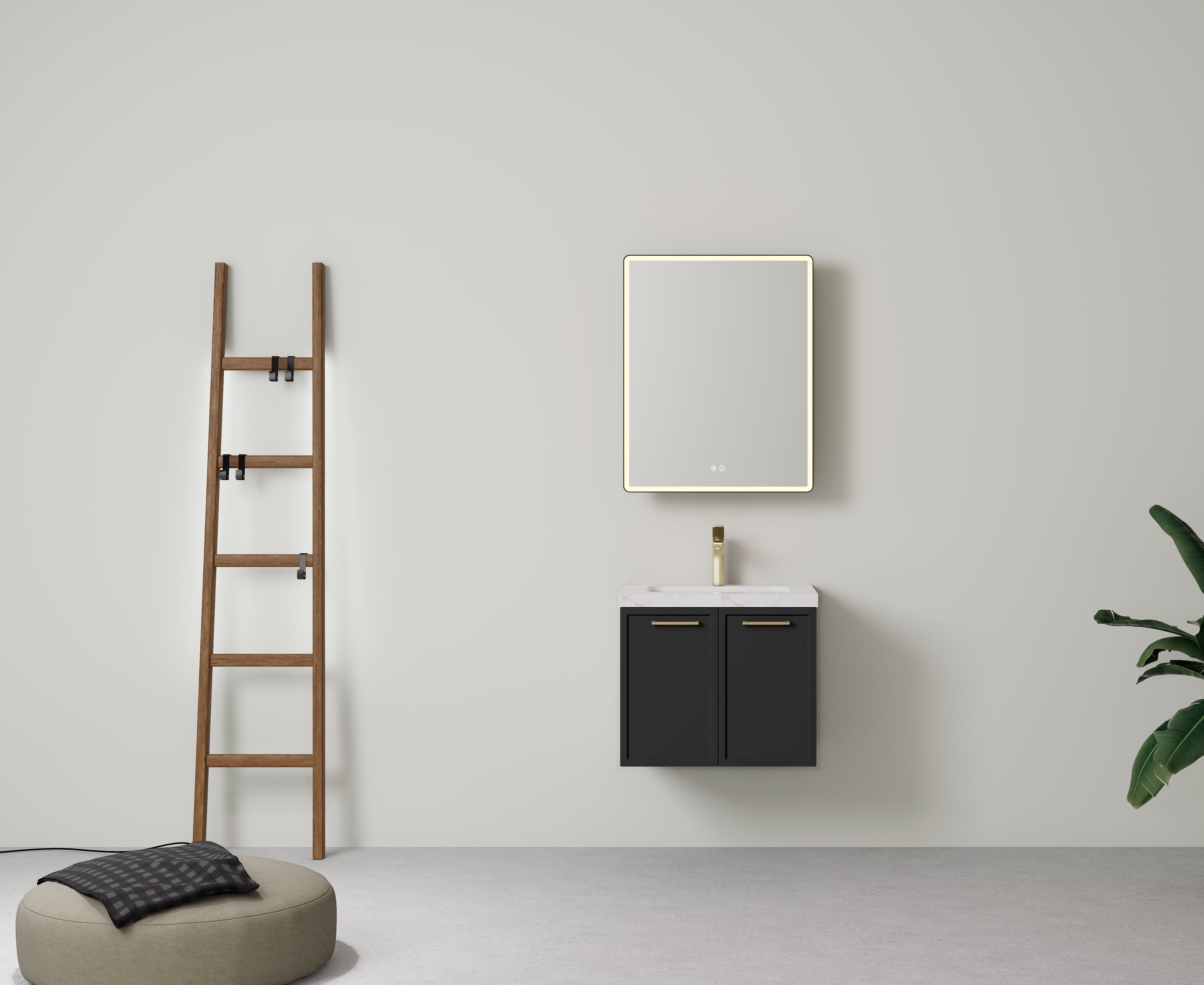 Kingsley Federation Wall Hung PVC Cabinet Matte Black